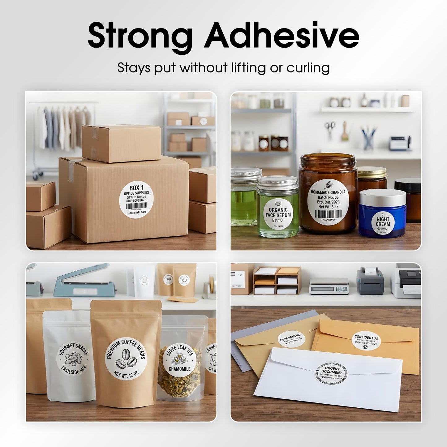 2" Circle Printable Labels Compatible with Inkjet and Laser Printers - 250 Sheets, 5000 Matte White Round Stickers for Product Labeling, Packaging, Organization - Spartan Industrial Template C004