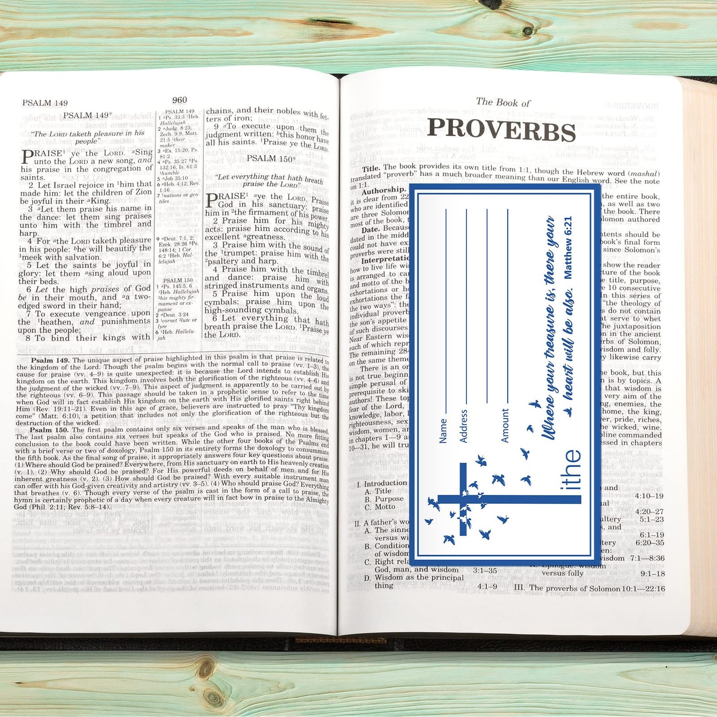 Woanger 500 Count Tithes and Offering Envelopes for Church Donation Envelope Bill Size Checks and Cash for Tithes and Offering(Pigeon)