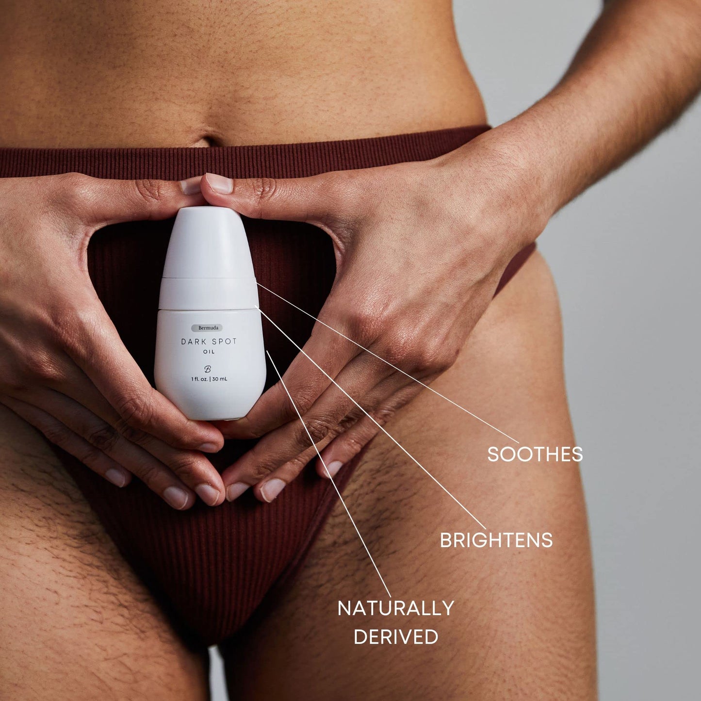 Bushbalm Dark Spots and Ingrown Hair 3 Step Routine - Rejuvenate and Nourish - Bermuda Oil Dark Spot Oil (30 ml), Bermuda Dark Spot Exfoliating Scrub (236 ml) and Nordic Dry Brush