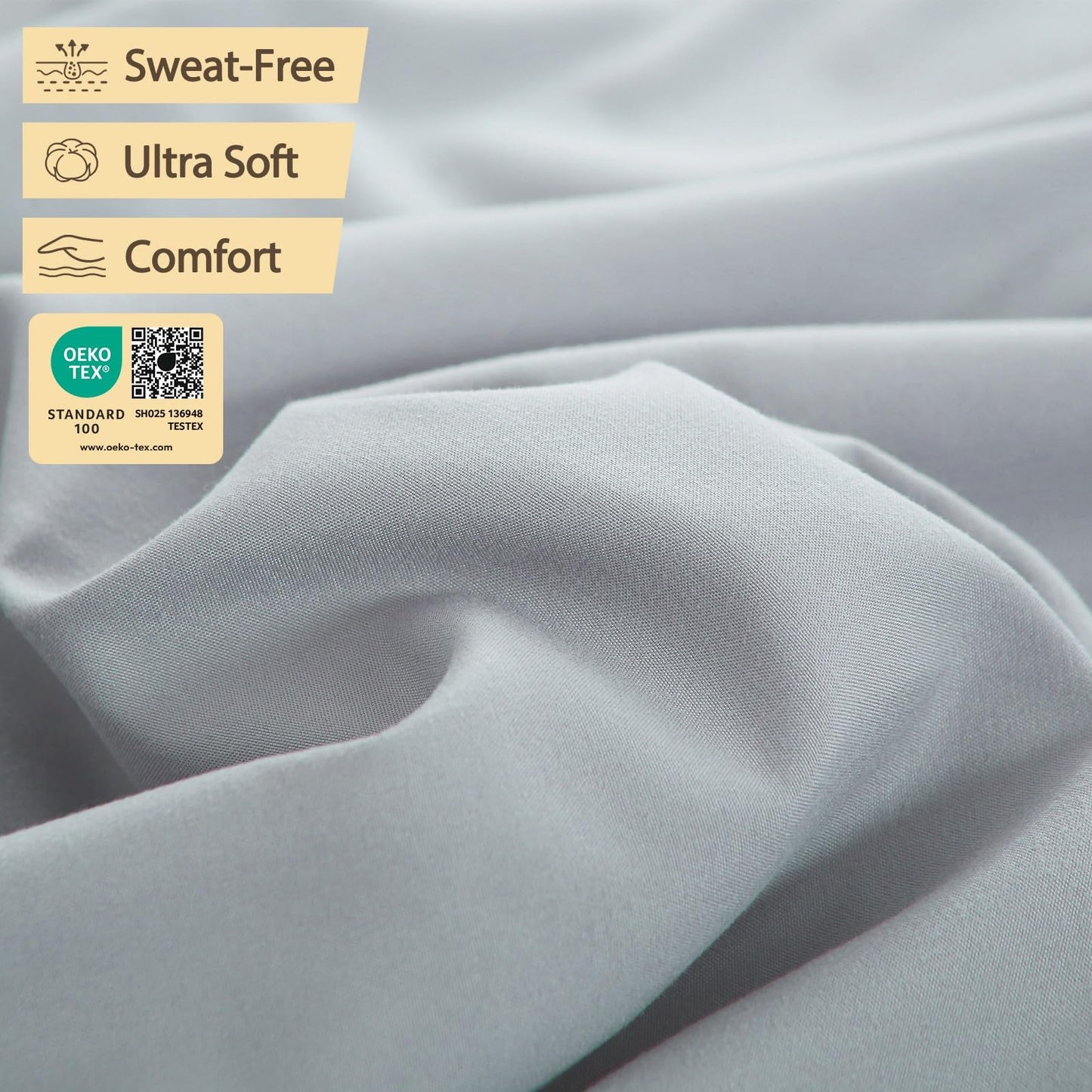 Air Mattress Sheet Set Queen Size,6 Piece Deep Pocket Bed Sheet Set for 16-24 Inch Air Bed,Easy Inflate Access,Perfect for Guest Room, RV, Camping,Gray