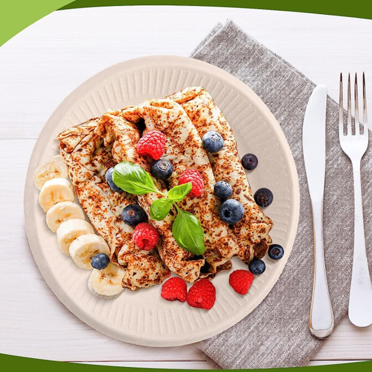 500 pcs Disposable Paper Plates, 6 Inch Bulk Heavy Duty Sugarcane Brown Paper Plates Compostable Plates for Dessert Party Appetizer Cakes Restaurant Party Supplies