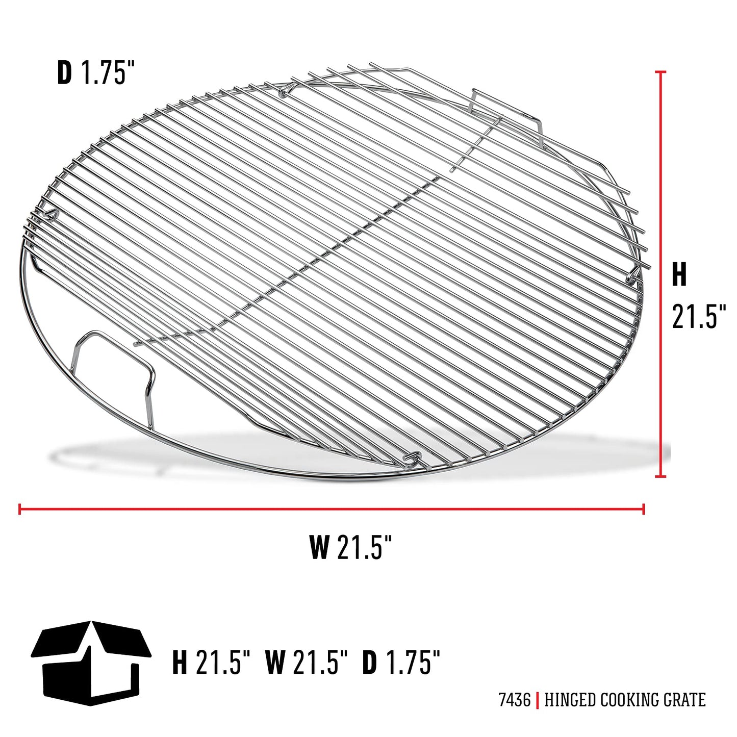 Weber Replacement Hinged Cooking Grate, 22 Inch