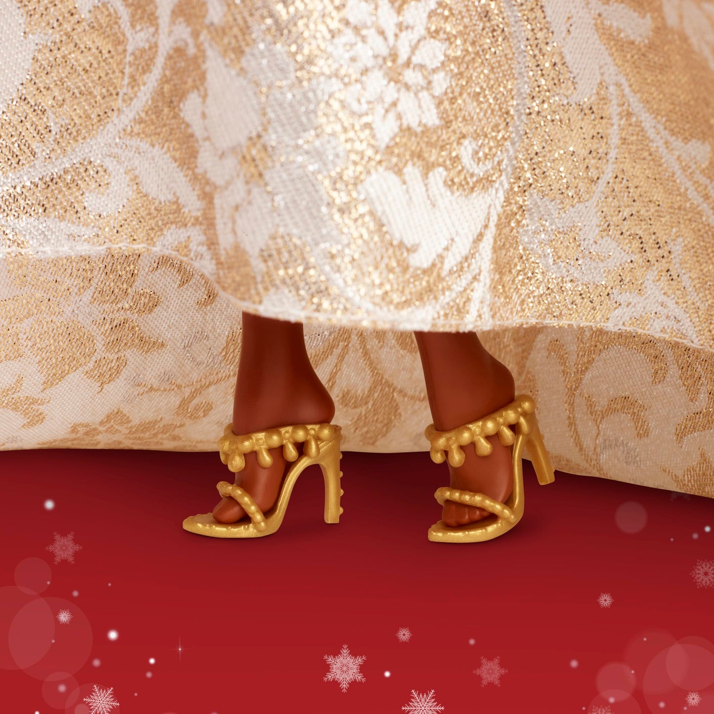 Barbie Signature Doll, 2025 Holiday Barbie Black Hair Fashion Doll Wearing Silver & Gold Gown, Seasonal Collector in Displayable Packaging & Stand