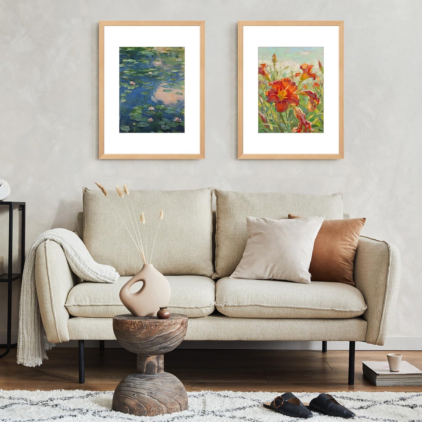 XUANLUO Picture Frames-3 Pack 12x16 Picture Frame,Natural Oak Wood Photo Frames,Display 8.5x11 with Mat or 12x16 Without Mat,Wall Display Ideal for Home Decor