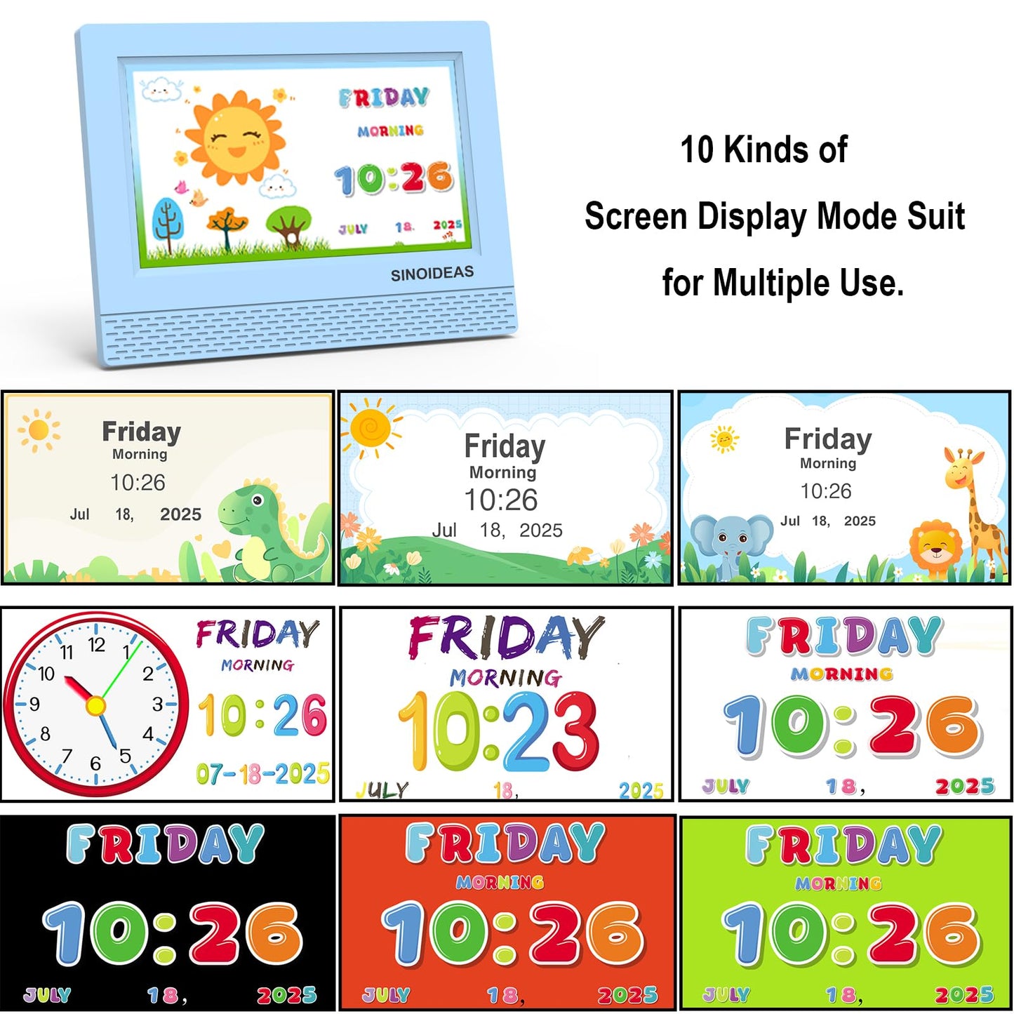 DayClox - The Original Memory Loss Digital Calendar Day Clock with Extra Large Non-Abbreviated Day & Month. Perfect for Seniors