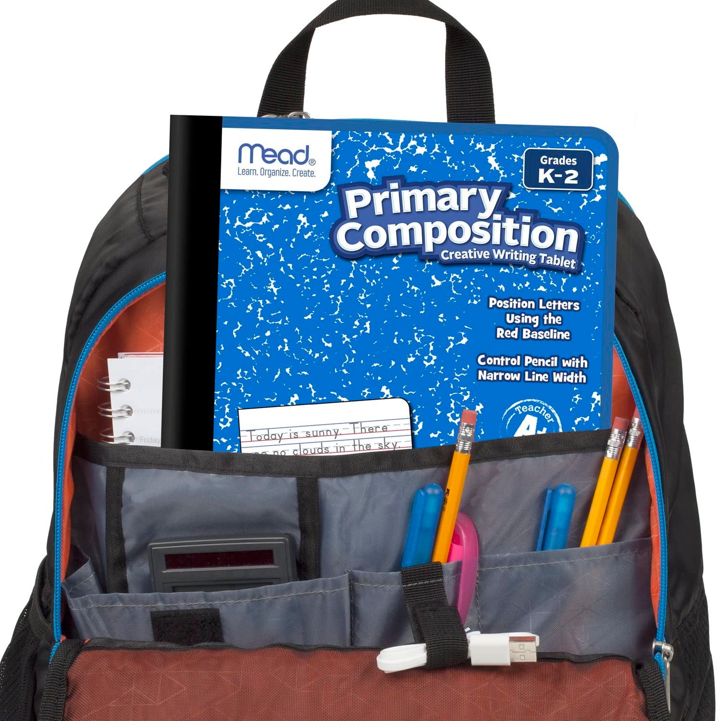 Mead Primary Composition Book, 12 Pack, Primary Ruled Journal, Grades K-2, 7-1/2" x 9-3/4", 100 Sheets per Comp Book, Assorted Colors (610054-ECM)