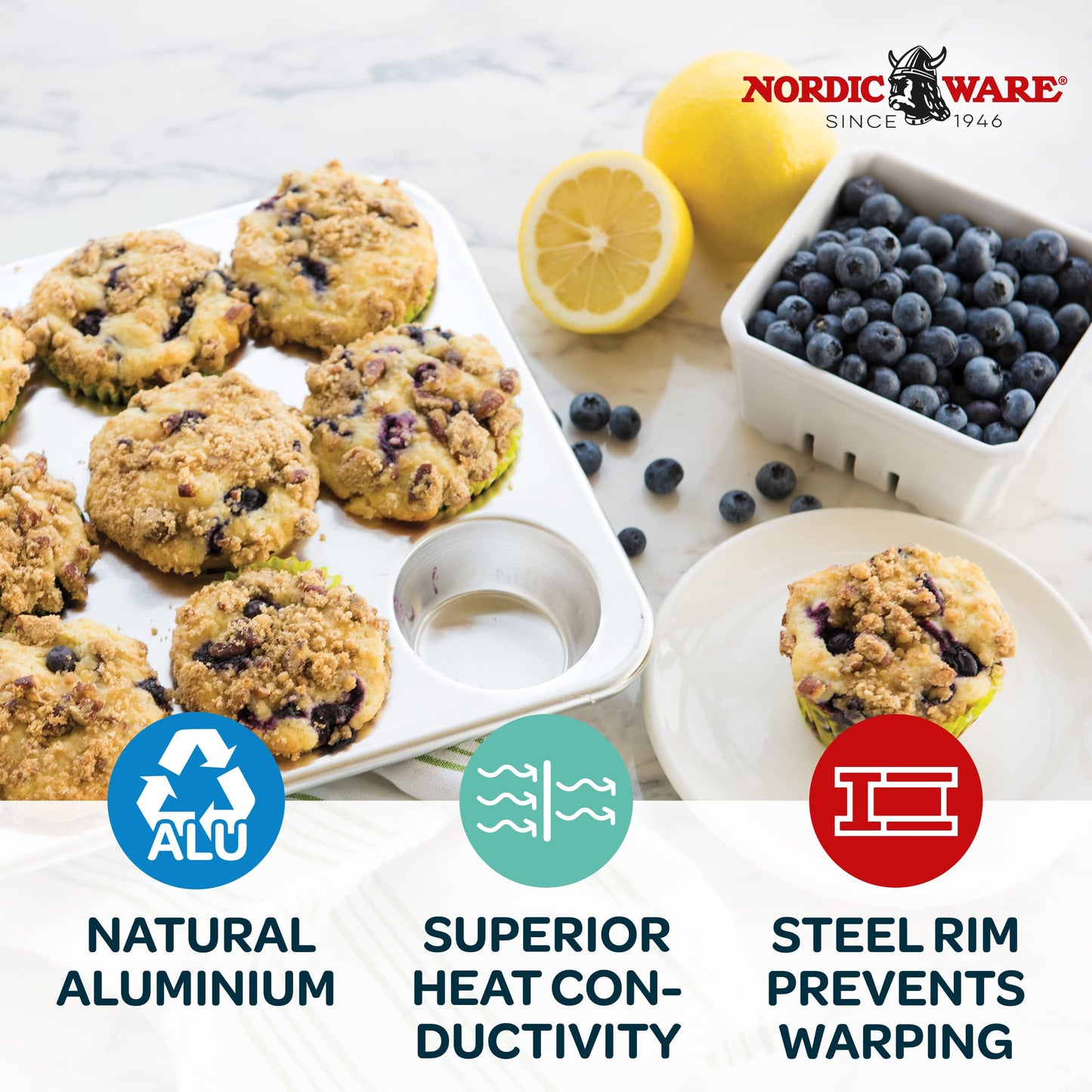 Nordic Ware Muffin Pan-12 Cup Standard Size