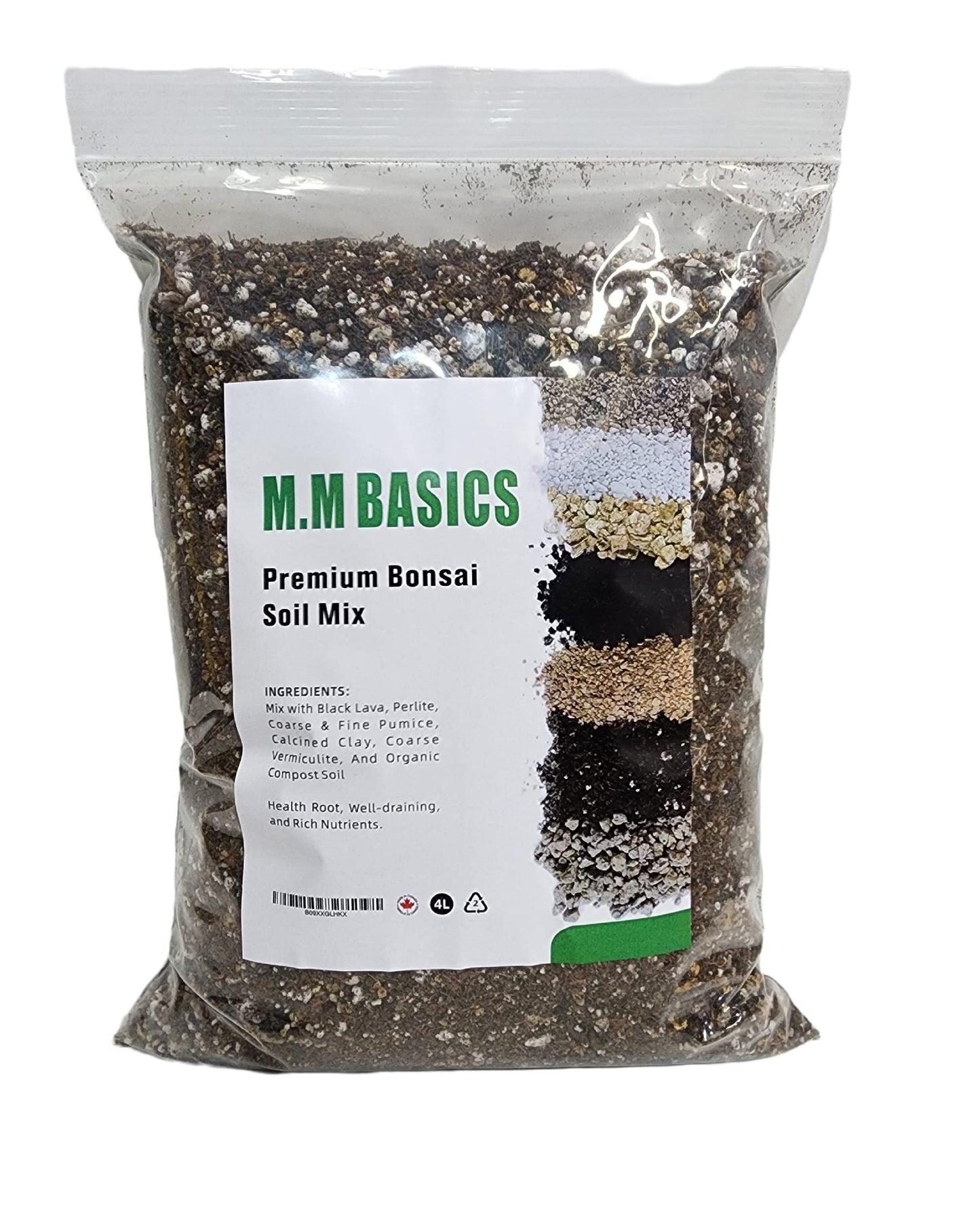 4L Organic Bonsai Tree Potting Mix, Rich in Nutrients and Organisms That Promotes The Growth of All Bonsai Trees, Health Root & Well-draining (4 L Bag)