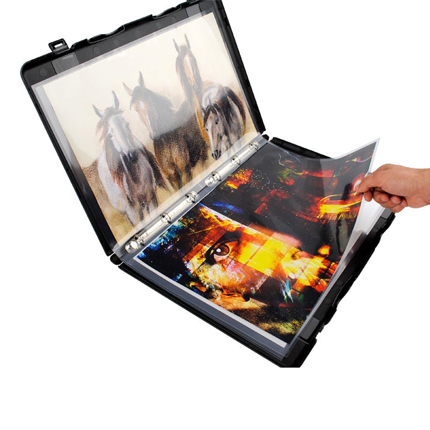 UniKeep Large Binder with Pages (11 x 17) - Black - Fully Enclosed Case Binder