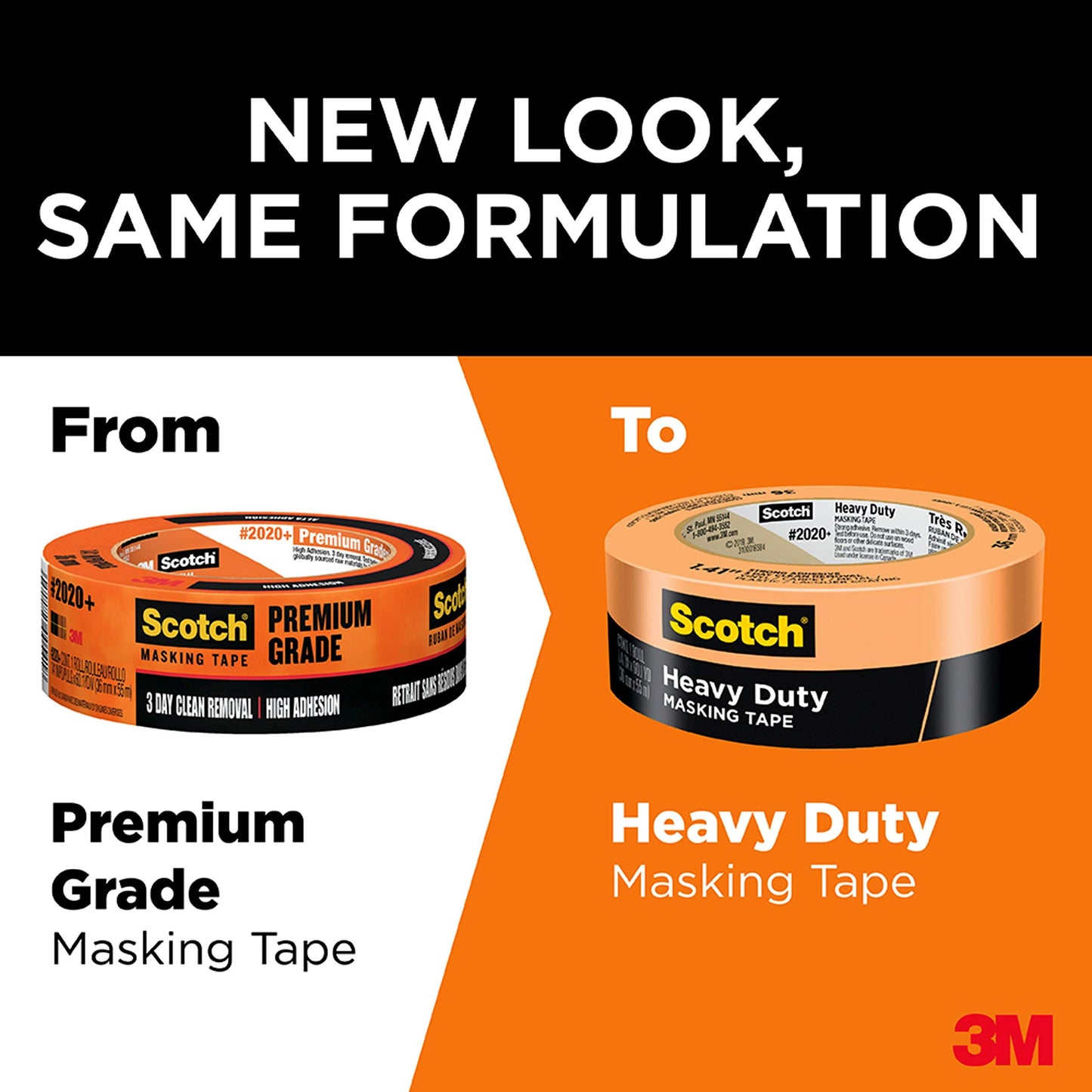 Scotch Heavy Duty Painter's Tape, 6 Rolls, 1.41 in x 60.1 yd, for Use On Vinyl, Carpet, Metal, & Plastic, Indoor & Outdoor Masking Tape, Bonds Aggressively, 3-Day Clean Removal (2020+-36AP6)