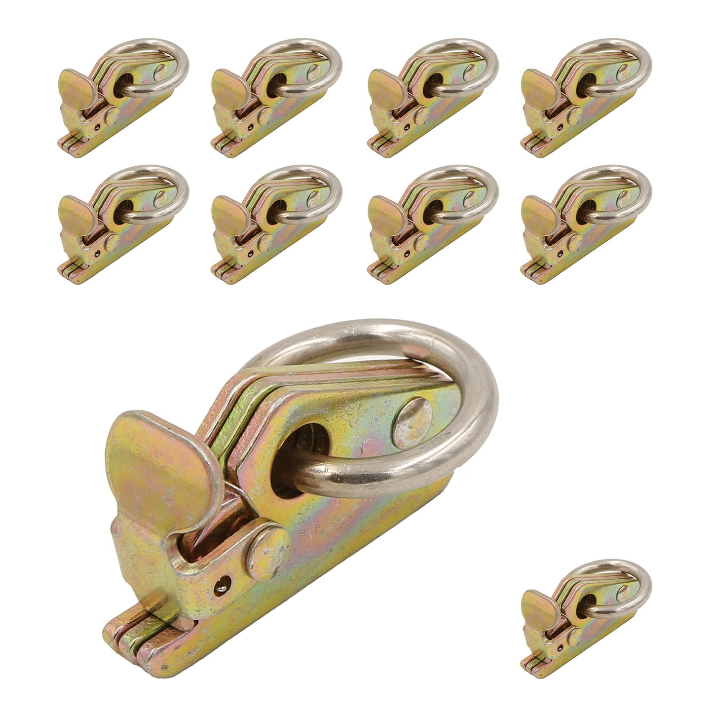 PEAKTOW PTT0034 Heavy Duty E Track Rope O Ring Tie-Down Hook 10PK