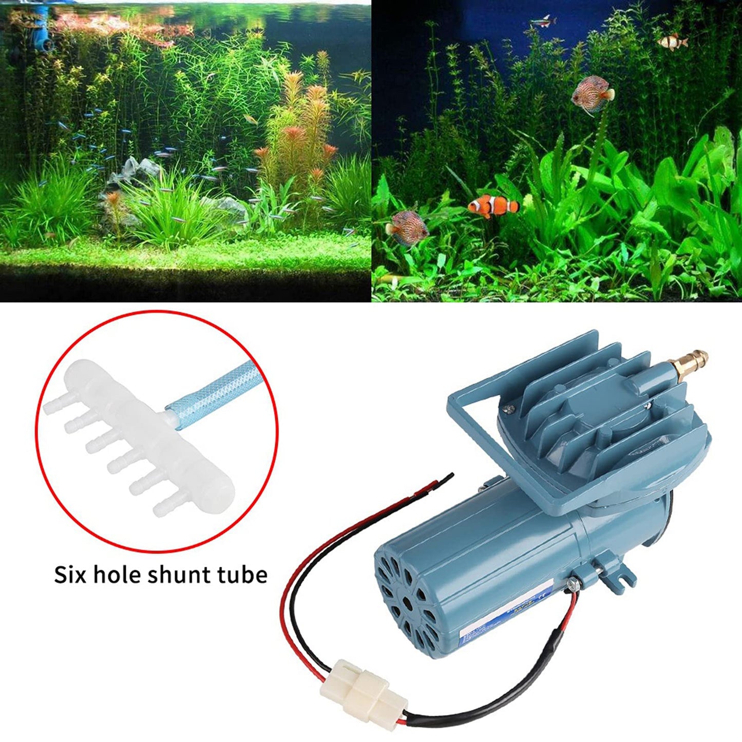 Air Pump,DC 12V Aquarium Air Pumps,35W Compressor Aerator,Air Pump Aerator for Fish Pond Aquaculture Aquarium Accessory Tool