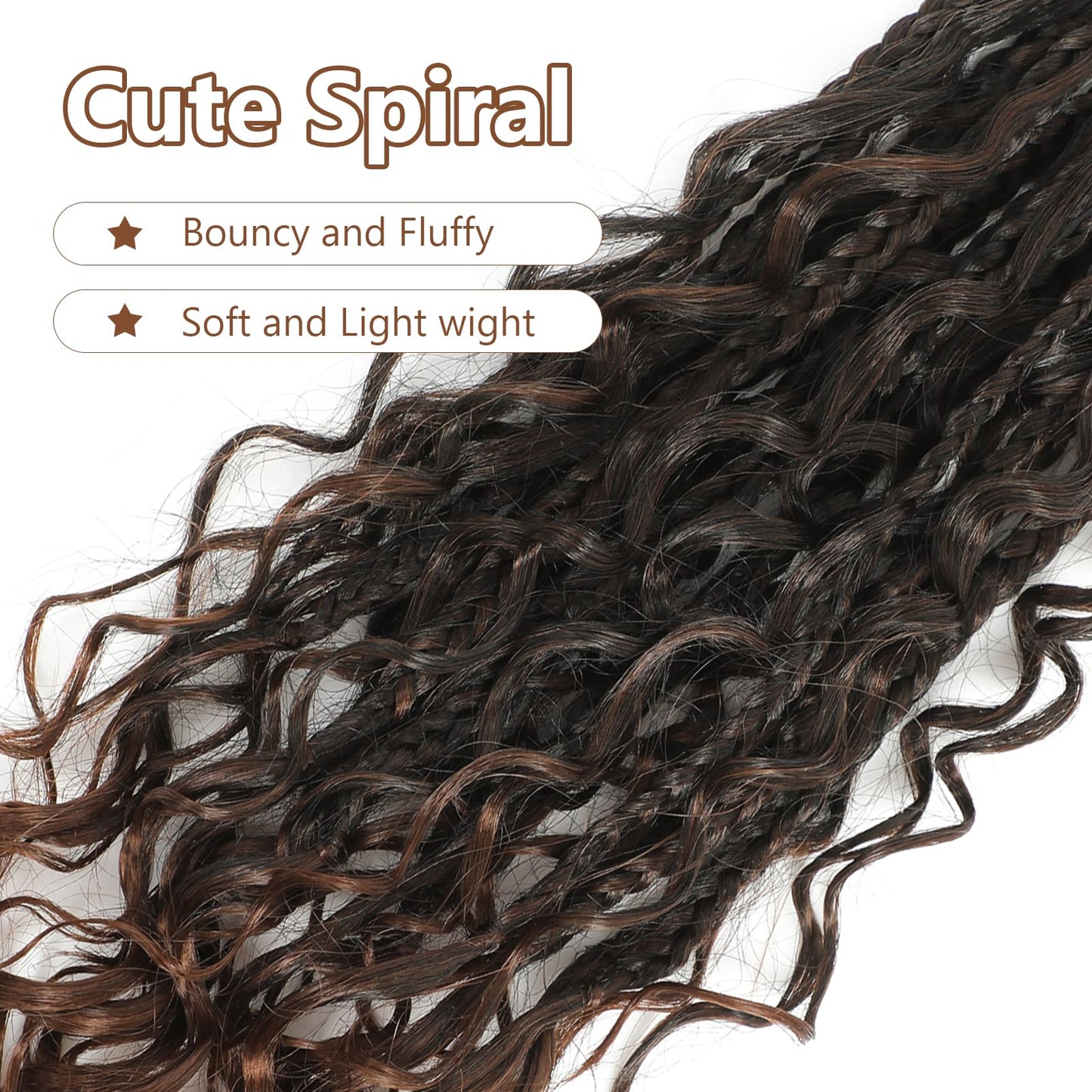 8 Packs Goddess Box Braids Crochet Hair-12 Inch Crochet Box Braids Pre-looped Bohomian Crochet Braids Hair Synthetic Braiding Hair Extensions Crochet Hair for Black Women(1B/30)