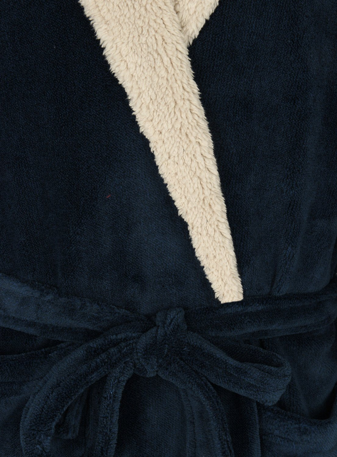 John Christian Men's Hooded Fleece Robe, Blue Marl, Blue, Medium