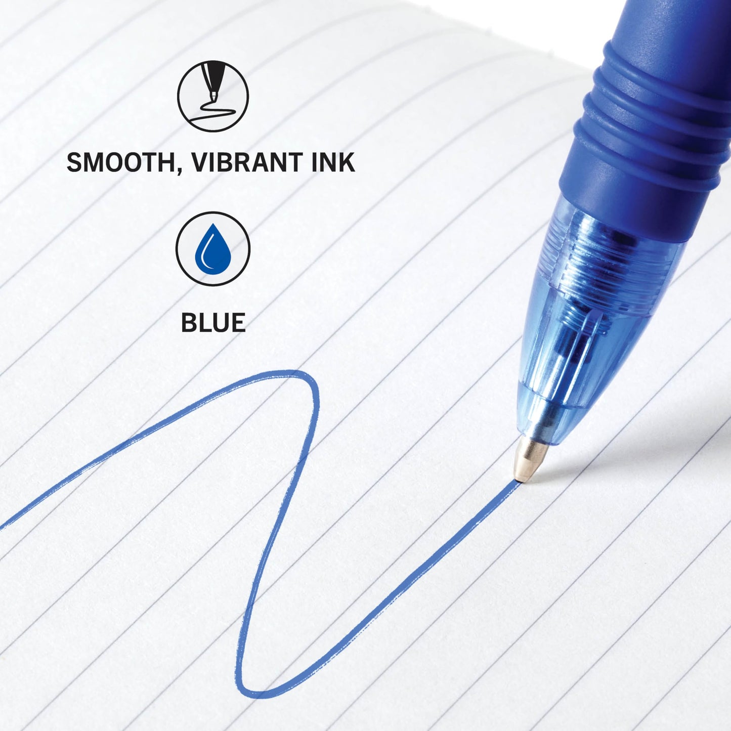 Zebra Pen Z-Grip Retractable Ballpoint Pen, Smooth-Flowing Blue Ink, 1.0mm Medium Point, School & Office Supplies, Ideal for Note-Taking, Journal and Planner Use, 48-Pack (22248)