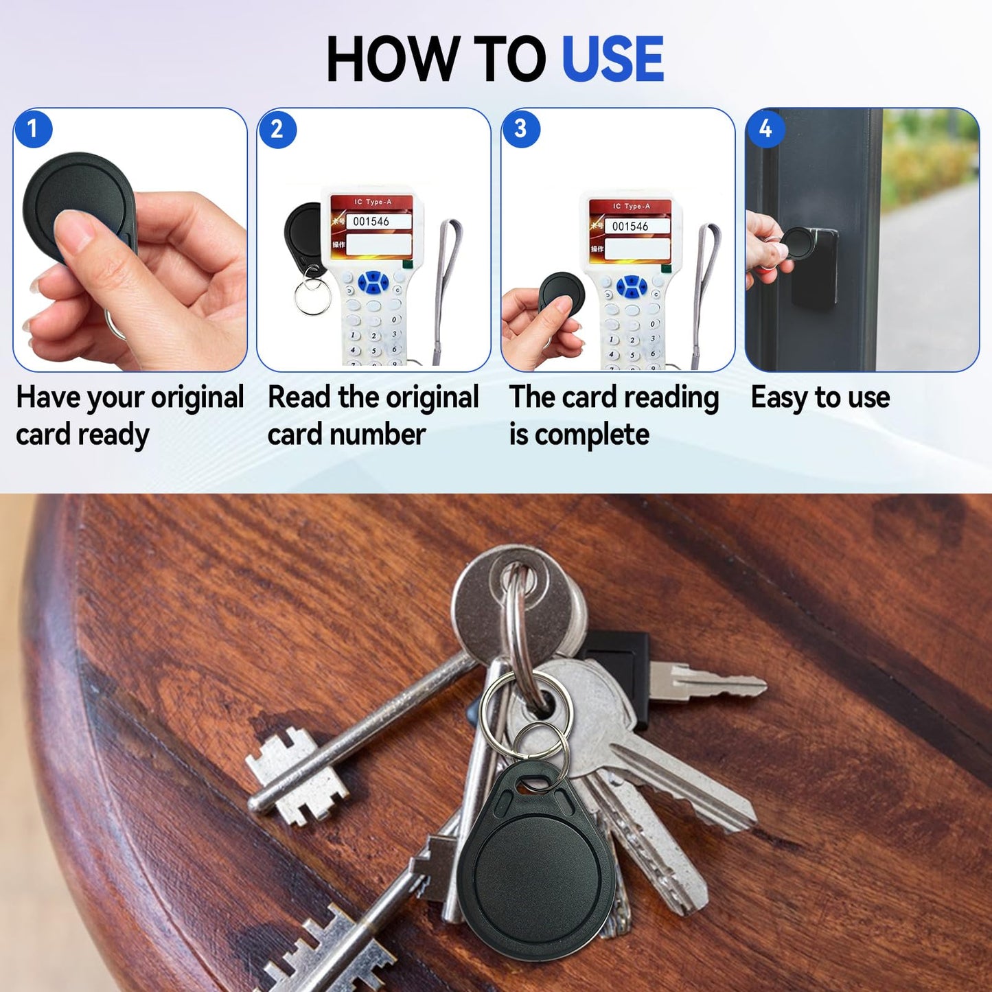 NFC Tags with NTAG215 Chip,504 Bytes Rewritable NFC Key Tags Compatible with iPh-one, Andr-oid, Home-Kit & Tag-Mo,Programmable Access Key Fobs (100-Pack Black)