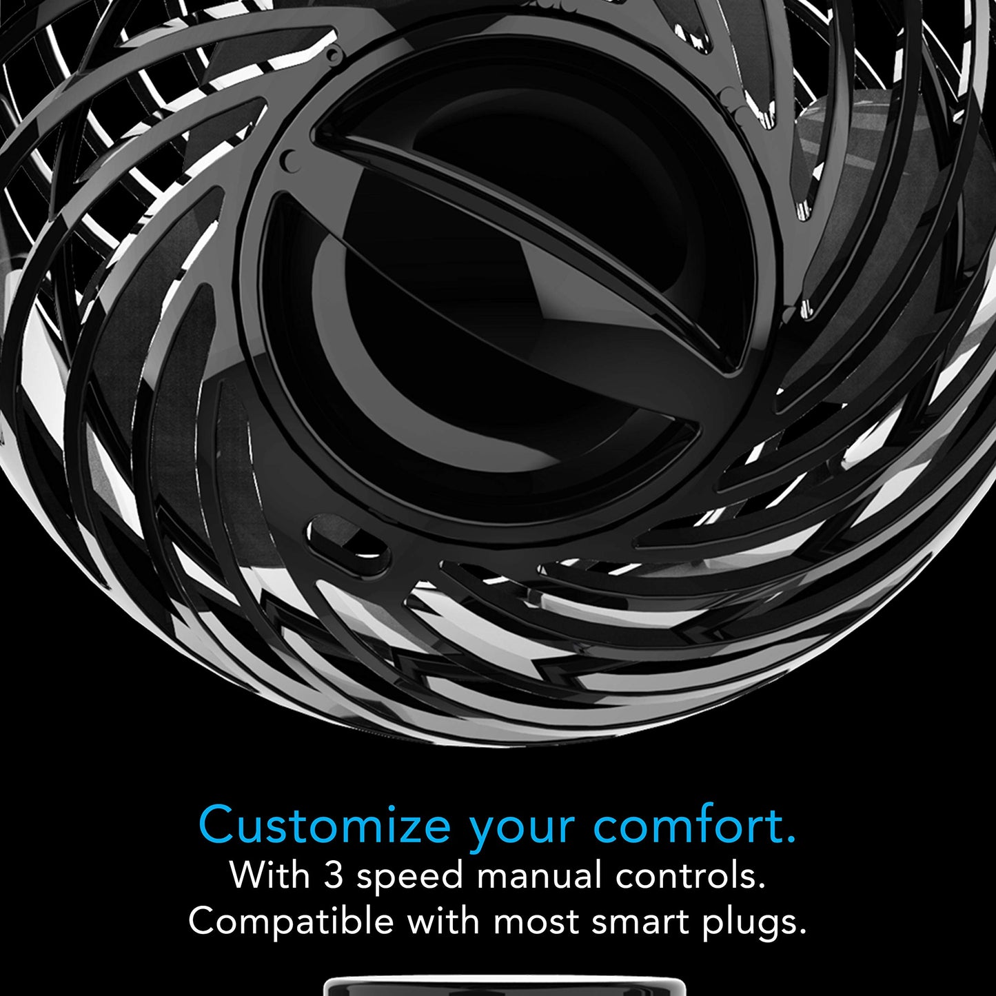 Vornado Pivot Clip Personal Air Circulator Fan with Multi-Surface Clip, Quiet Portable Fan for Office or Bedroom, 3 Speeds, Black
