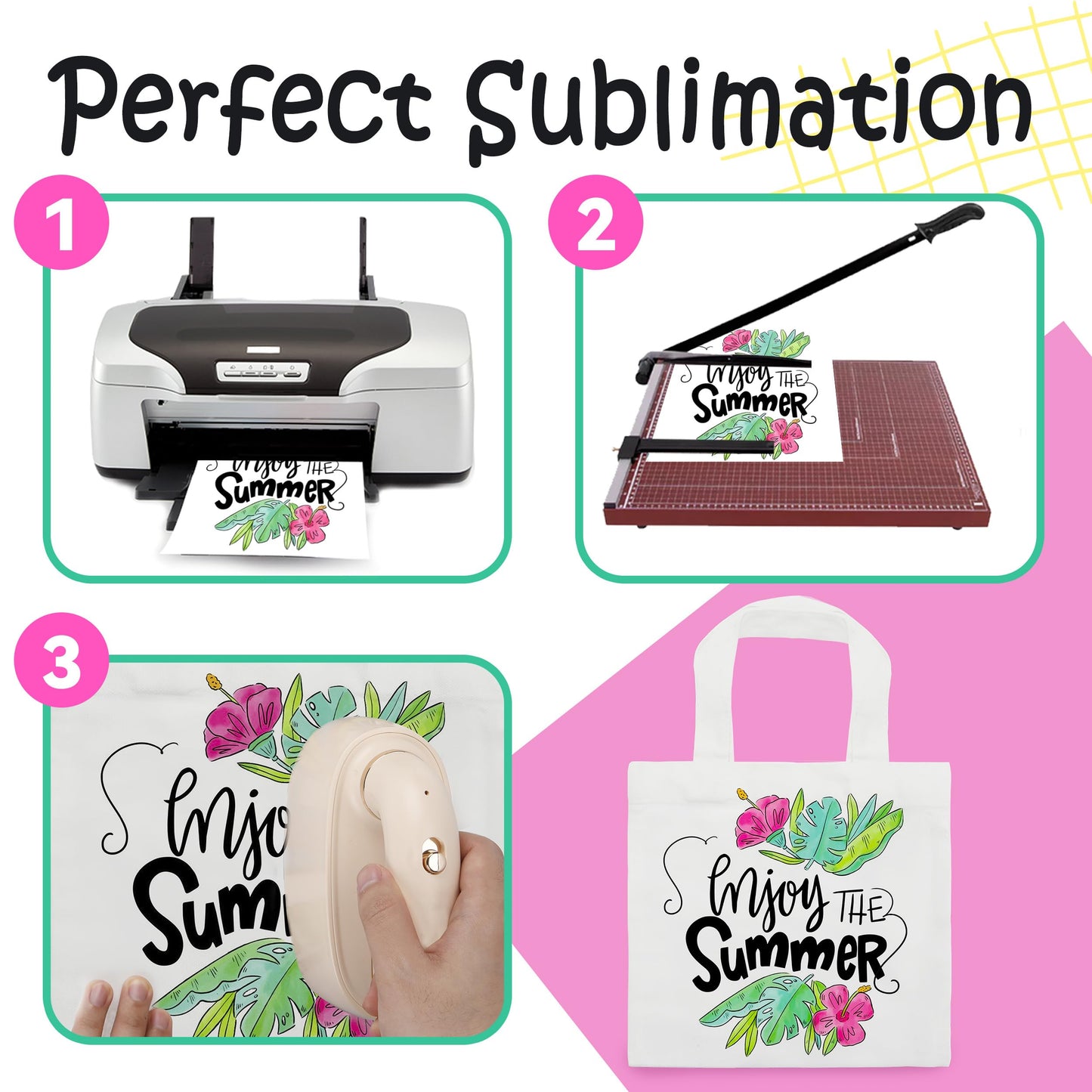 Joyclub 24 Pack Mini Sublimation Tote Bags 8 x 8.75 in Blank White Gift Bags with Handles Reusable Small Tote Bags for Heat Transfer DIY Crafts Party Favors Wedding Birthday (White)