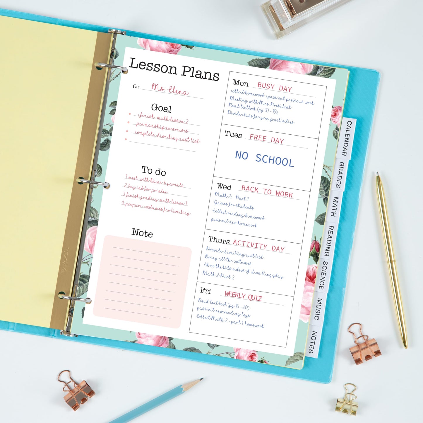 Big Tab Buff Colored Insertable Dividers - Gold Reinforce