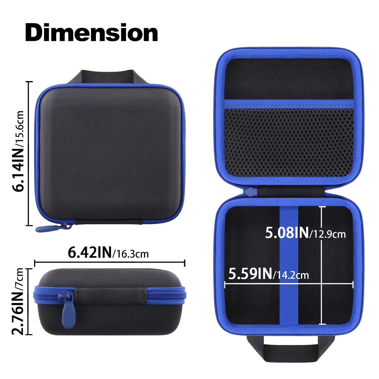 co2CREA Hard Case for Zoom PodTrak P4next Podcast Recorder, Portable Travel Storage Bag with Mesh Pocket, Shockproof EVA Shell and Soft Lining, Fits Cables and Accessories (Case Only)