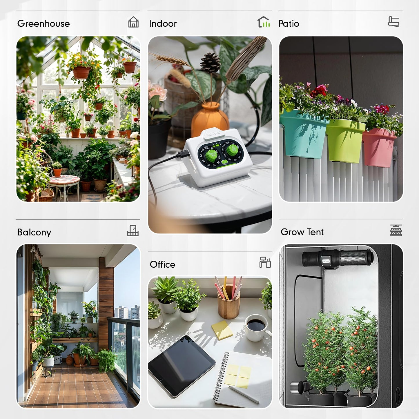 RAINPOINT Dual-knob Control Automatic Plant Waterer Indoor