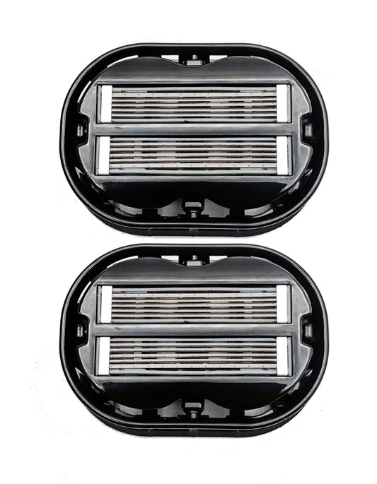 2x Classic Omnishaver - Black - The Fastest Way to Shave Head, Legs, Arms, Body | Disposable Shaving Razor Self Cleans & Strops During Use | Hair Cutter with Durable Blade | Bald Head Shaver for Men