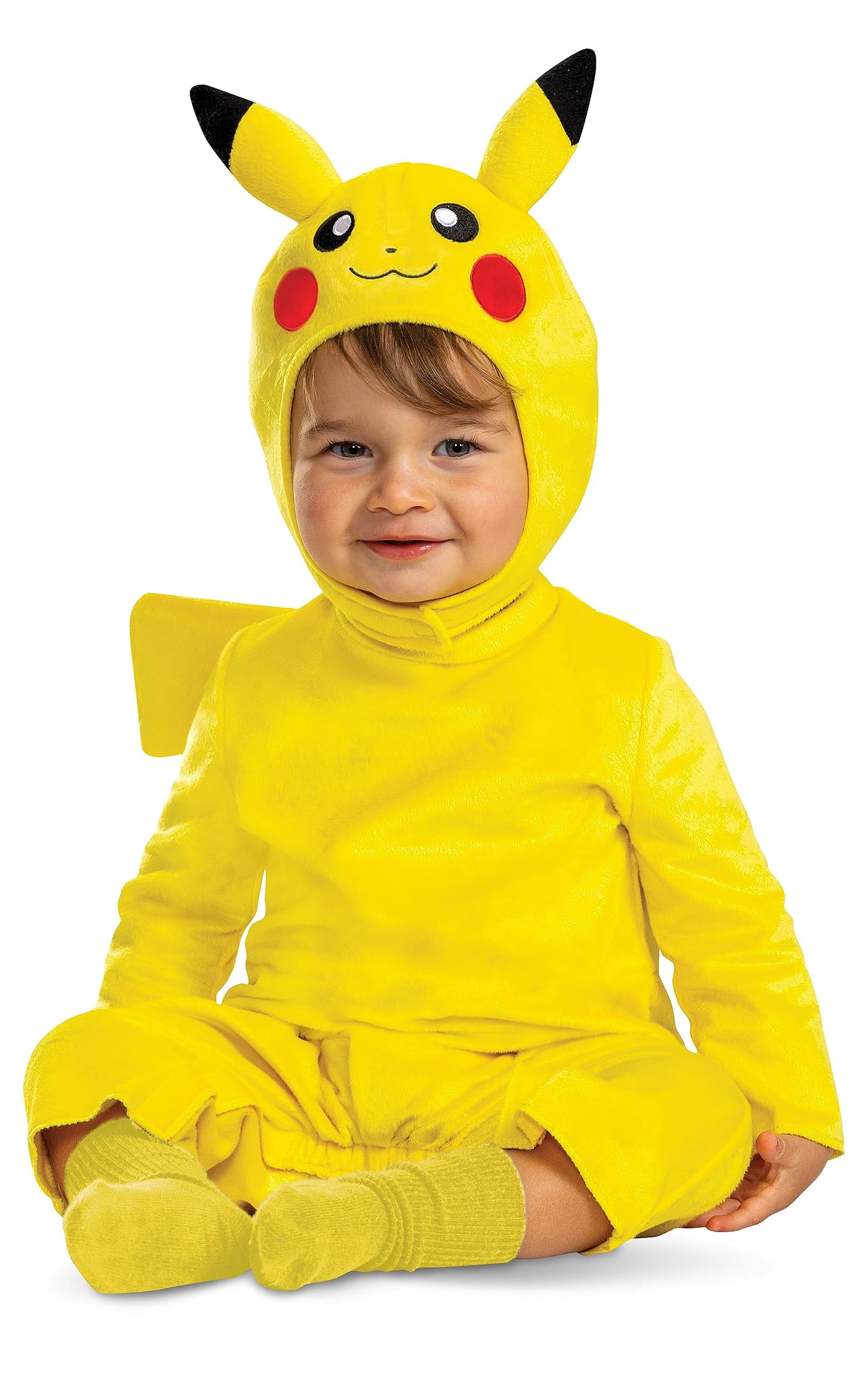 Pikachu Costume Romper, Official Pokemon Toddler Outfit and Headpiece, Size (12-18 months)