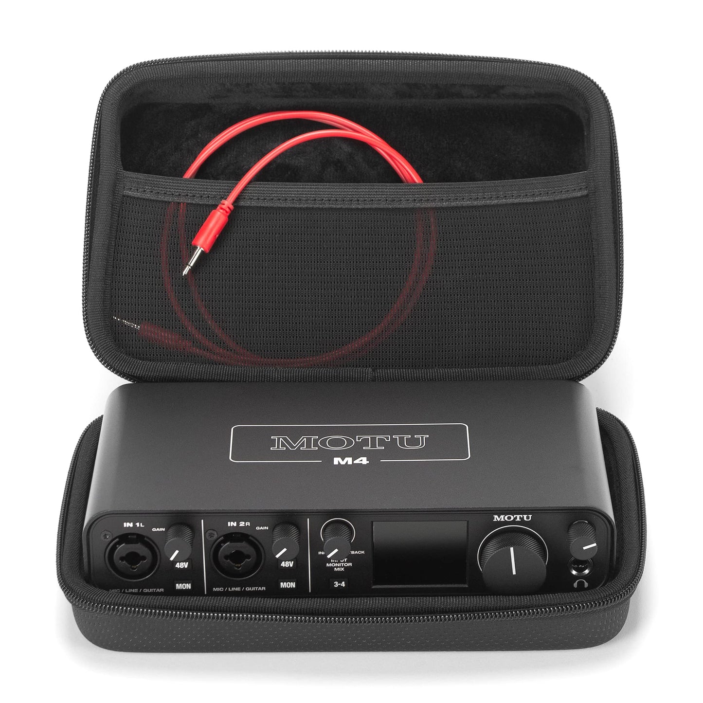 Analog Cases Motu M2 / M4 / Universal Audio Volt 4 Case - Custom-Fitted Compact Glide Case for Travel