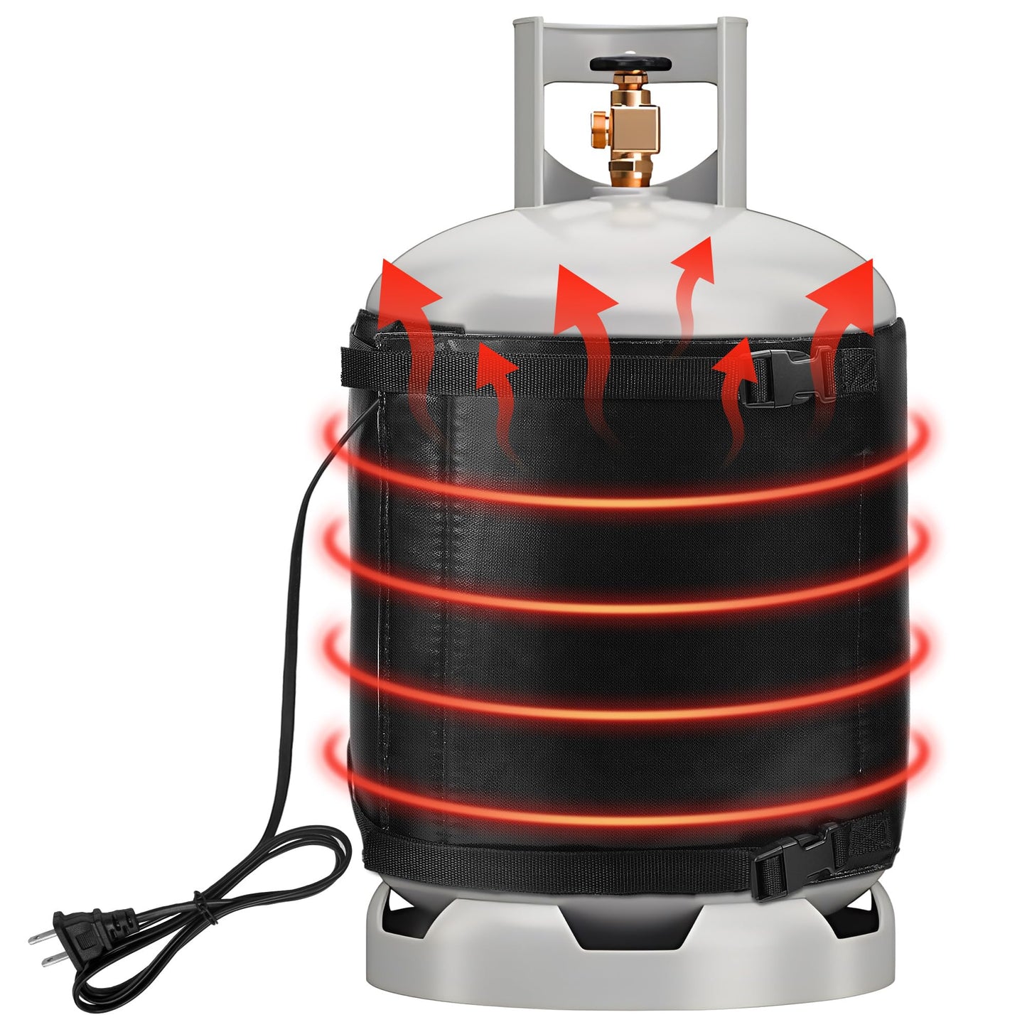 Propane Tank Heater Blanket - 47.5 x 13.5" Gas LP Cylinder Warmer With Temperature Control 85-105F for 30, 40 LB Tanks