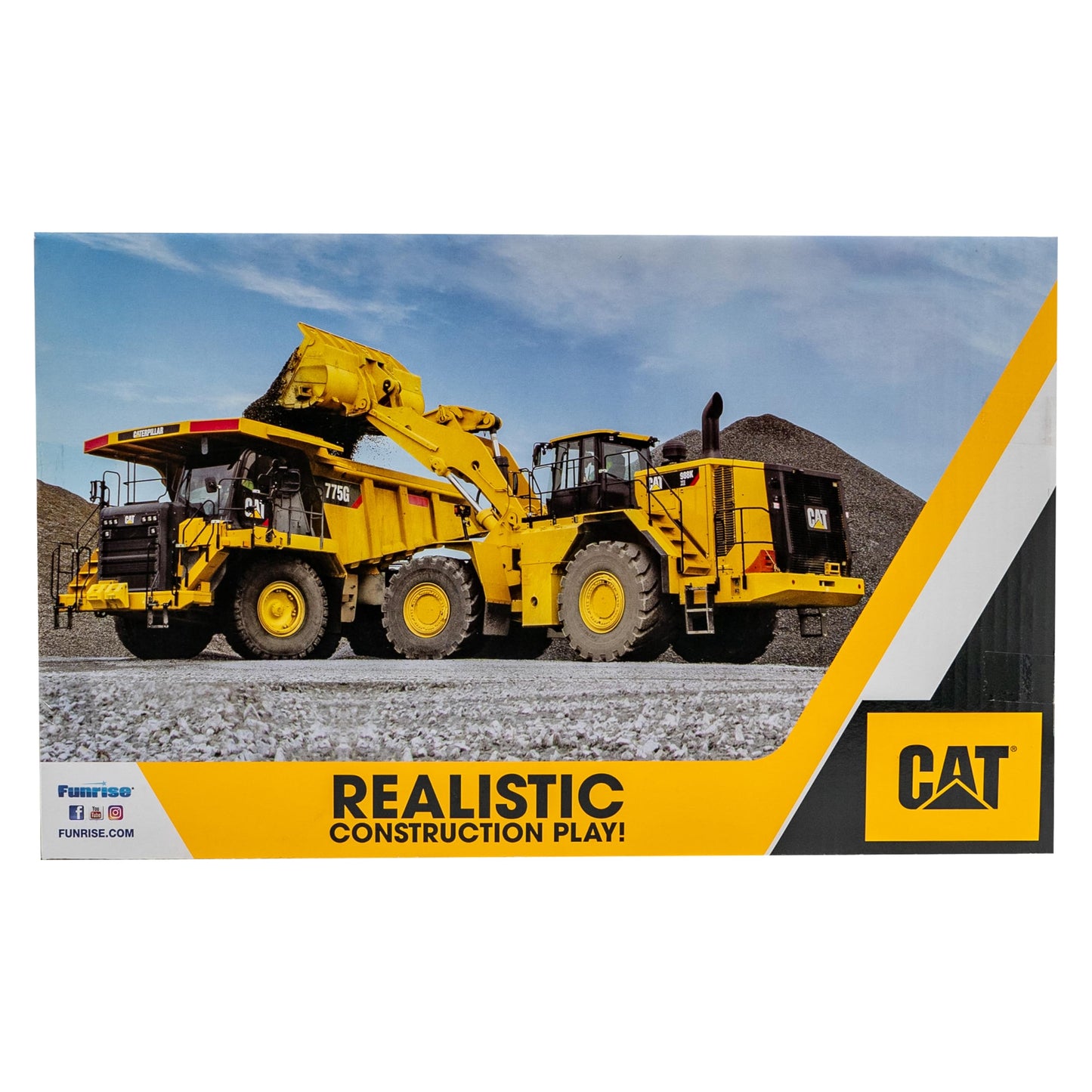 Cat Construction Toys, Steel Excavator 20" - Real Steel Body, Working Metal Bucket & Treads, Ergonomic Handles, Heavy-Duty Construction Vehicle for Indoor/Outdoor Play, Kids Ages 3 +