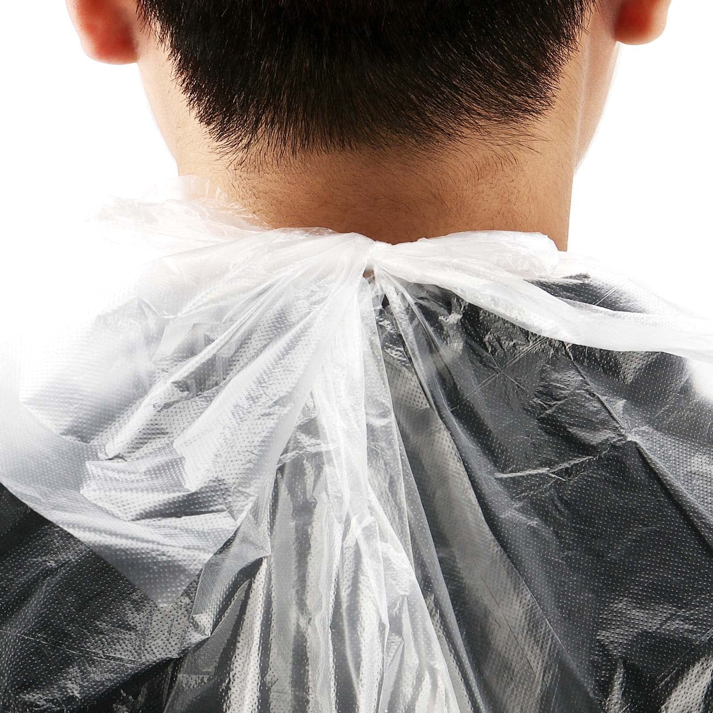TAICHEUT 400 Pcs 35 x 47 Inch Disposable Clear Hair Salon Capes, Plastic Waterproof Capes Disposable Hair Cutting Capes for Barbershop and Salon, Clear