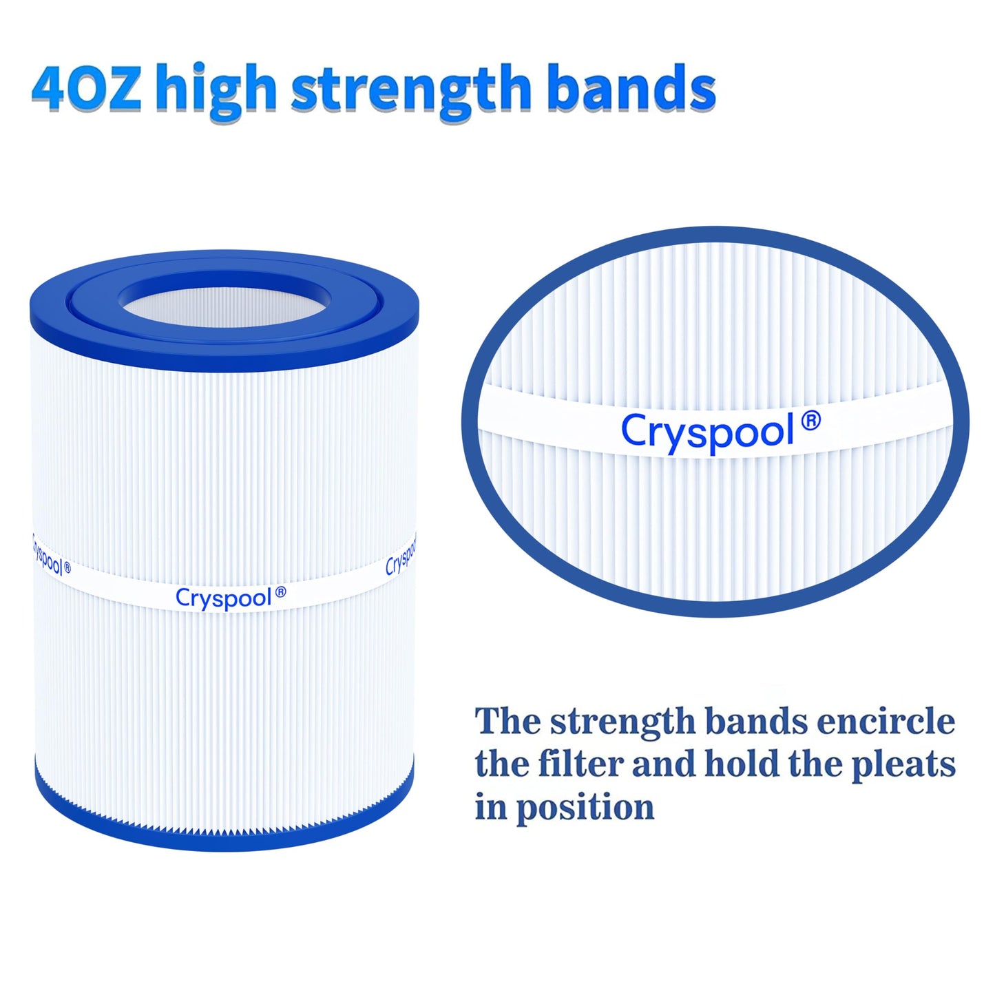 Cryspool PDM28 Filter Compatible with Spa Filter Aqua Crest PDM28 461273, Dream Maker, 28 Sq. Ft Spa Filter Cartridge, 2 Pack