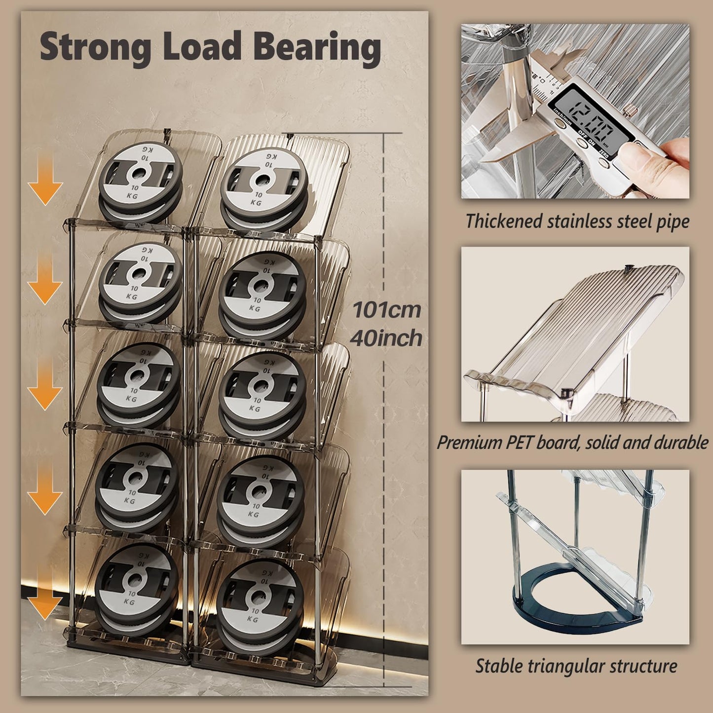 Sloping Narrow Shoe Rack 5 Tiers - Free Standing Vertical Shoes Racks for Small Spaces and Corner, Shoe Storage Organizer for Entryway, Tall Slim Shoe Shelf Cabinet for Shoes and Boots