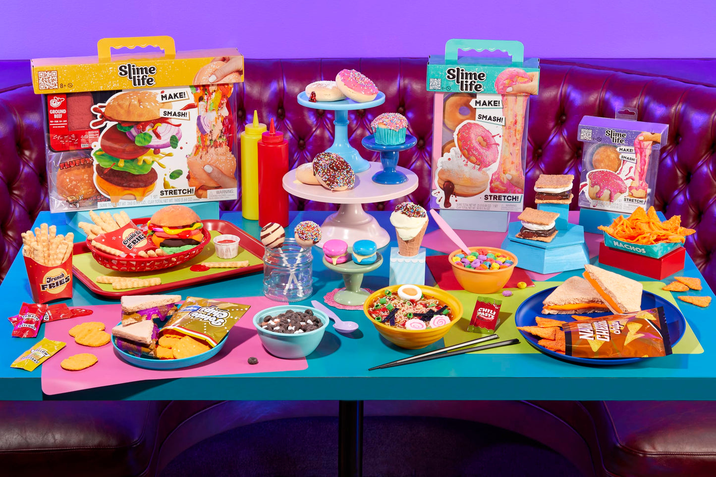 Slime Life Cheeseburger DIY Slime Kit - Unboxing Ingredients to Make, Smash, and Stretch Your Food Slime, Ages 8+