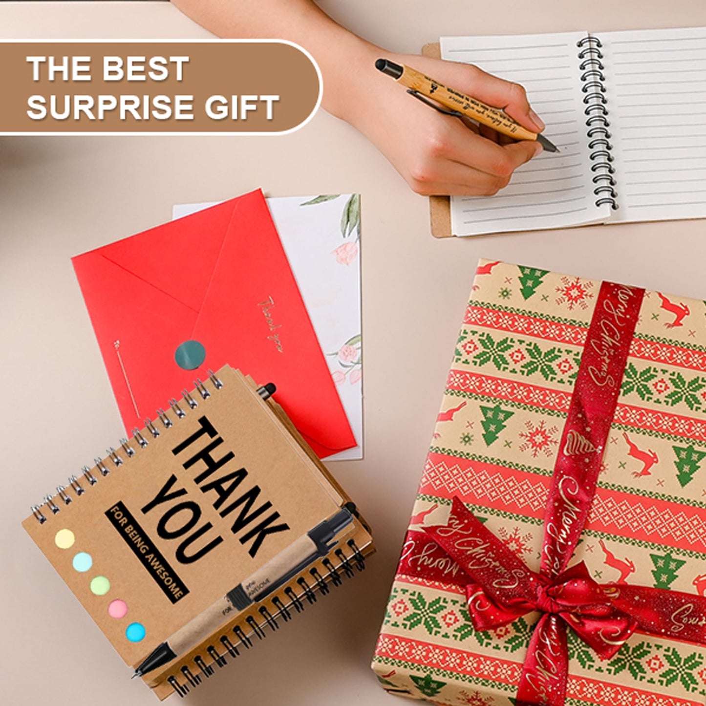 Dhjkko 24pcs Employee Appreciation Gifts Bulk,Staff Appreciation GiftsThank You Gifts Perfect for Teachers Nurses Coworkers Graduation with Sticky Note Notepad and Ballpoint Pen