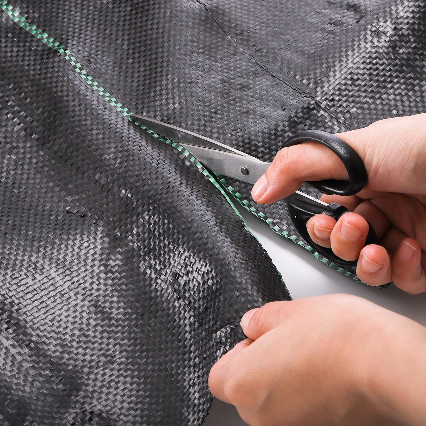 Suwimut 4ft x 100ft Weed Barrier Landscape Fabric, Woven Heavy Duty Weed Control Fabric Garden Ground Cover Weed Cloth Gardening Mat for Outdoor Flower Bed, Easy Setup