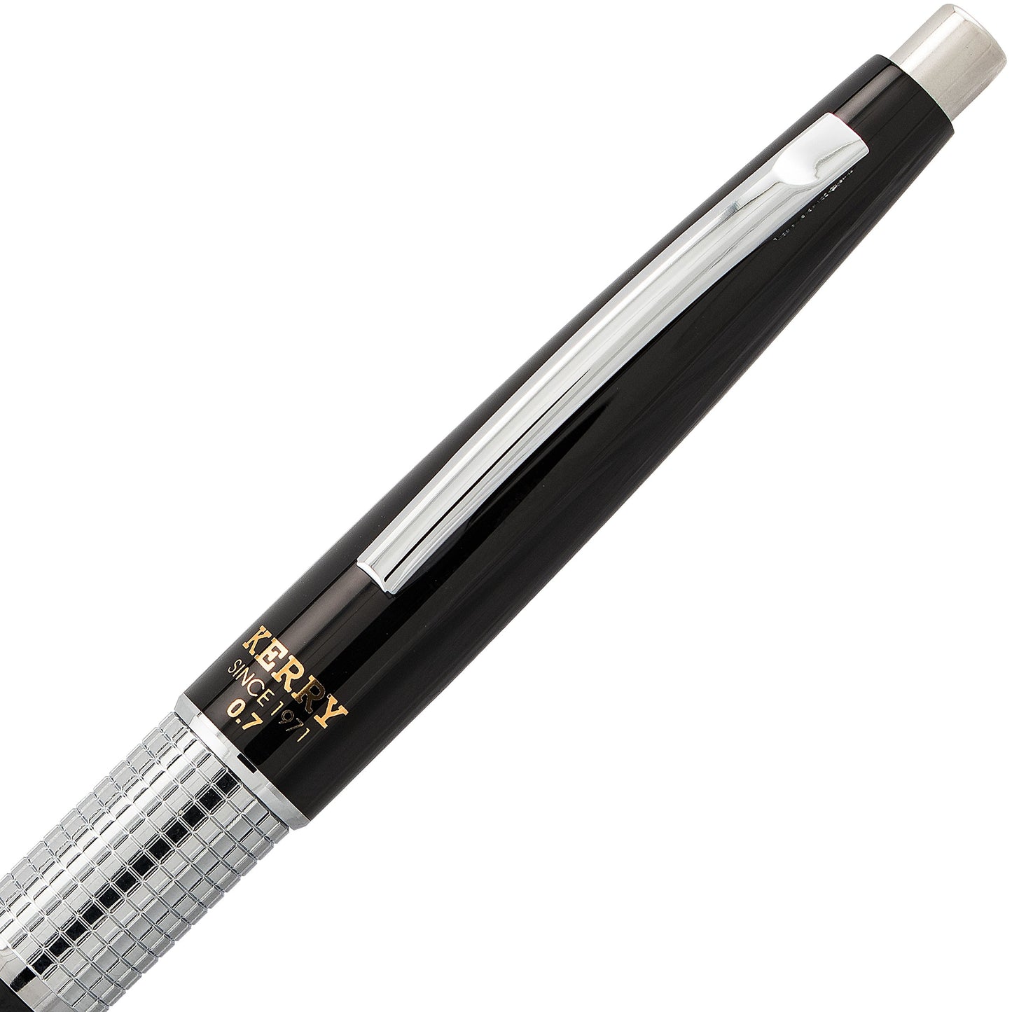 Pentel P1037A Pentel Sharp Kerry Mechanical Pencil, 0.70 mm, Metallic Black Barrel, 1 Unit