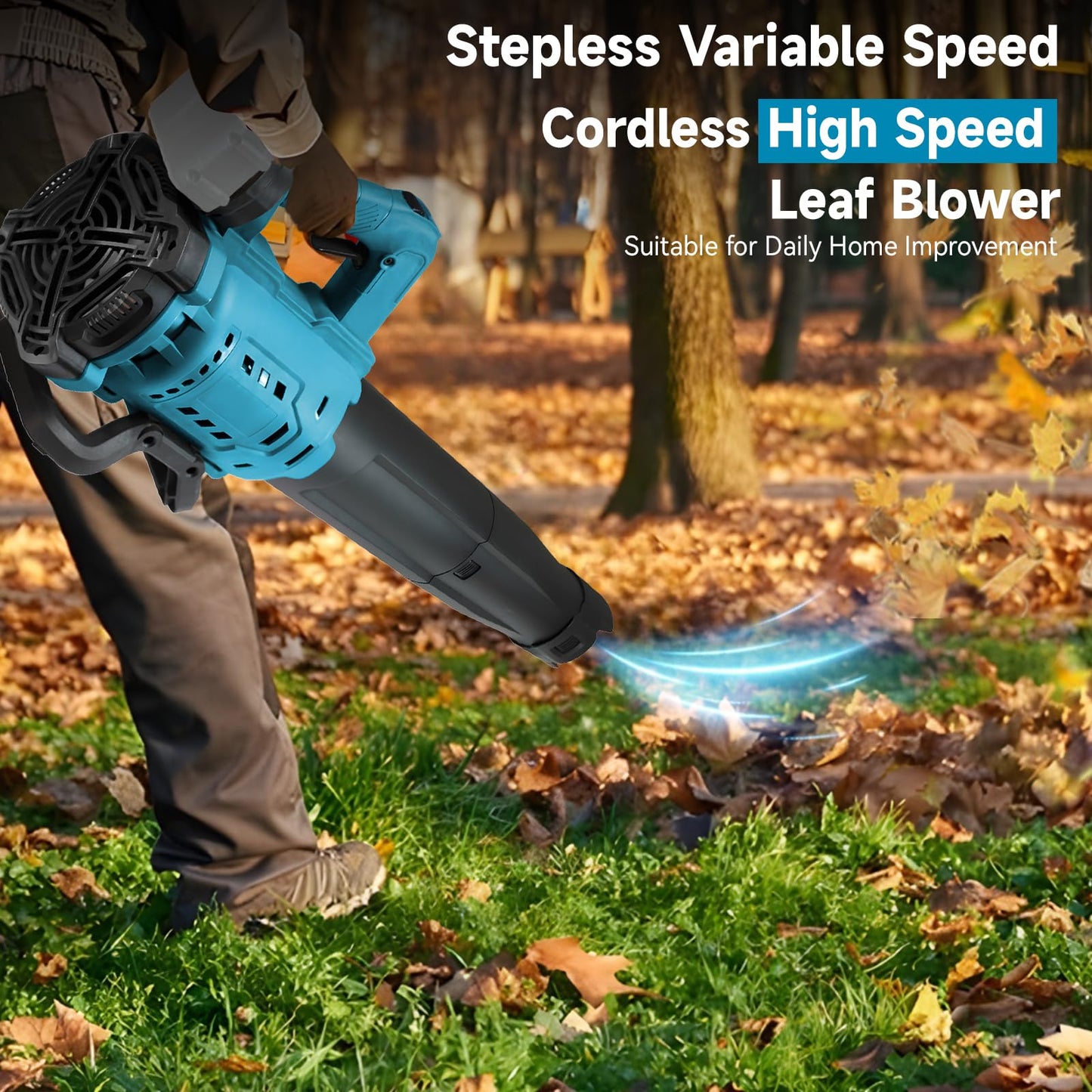 Cordless Leaf Blower for Makita 18V Battery, 580CFM 450MPH Electric Leaf Blower, Brushless Motor Lightweight Handheld Leaves Blower for Lawn Care, Patio, Snow, Dust, Leaves (Battery NOT Included)