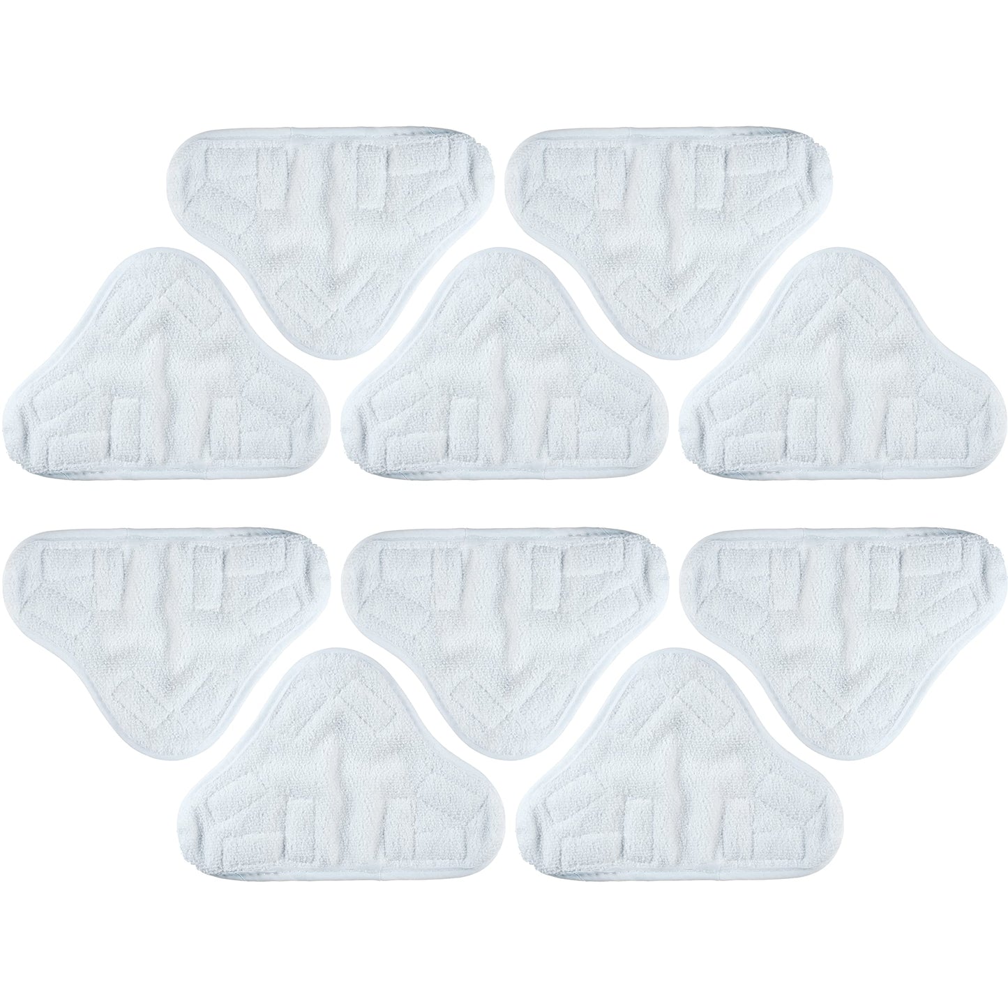 BlueStars 10 Pack Ultra Durable Washable Microfibre Steam Mop Pads Floor Replacement Part Exact Fit for H2O X5 H20 Models - Easy to Install - Washable and Reusable for Steam Mop X5