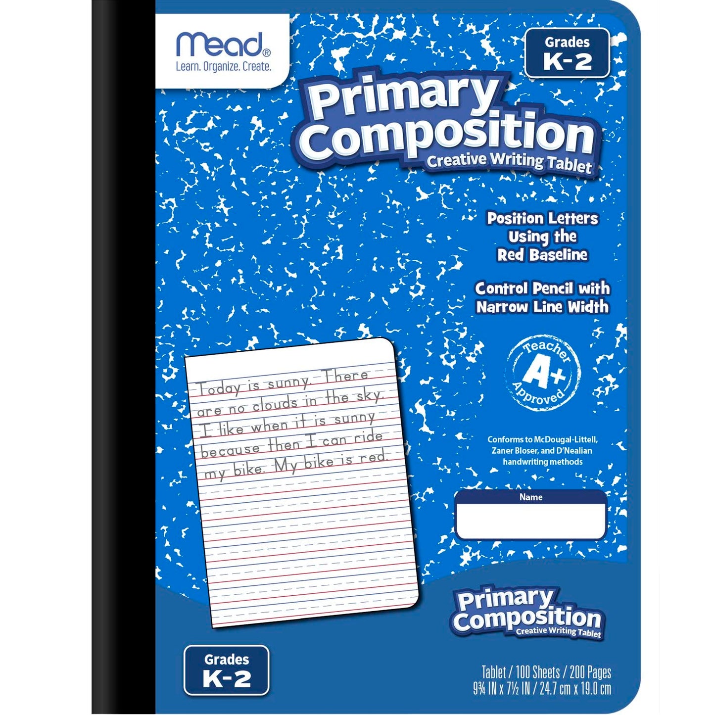 Mead Primary Composition Book, 12 Pack, Primary Ruled Journal, Grades K-2, 7-1/2" x 9-3/4", 100 Sheets per Comp Book, Assorted Colors (610054-ECM)