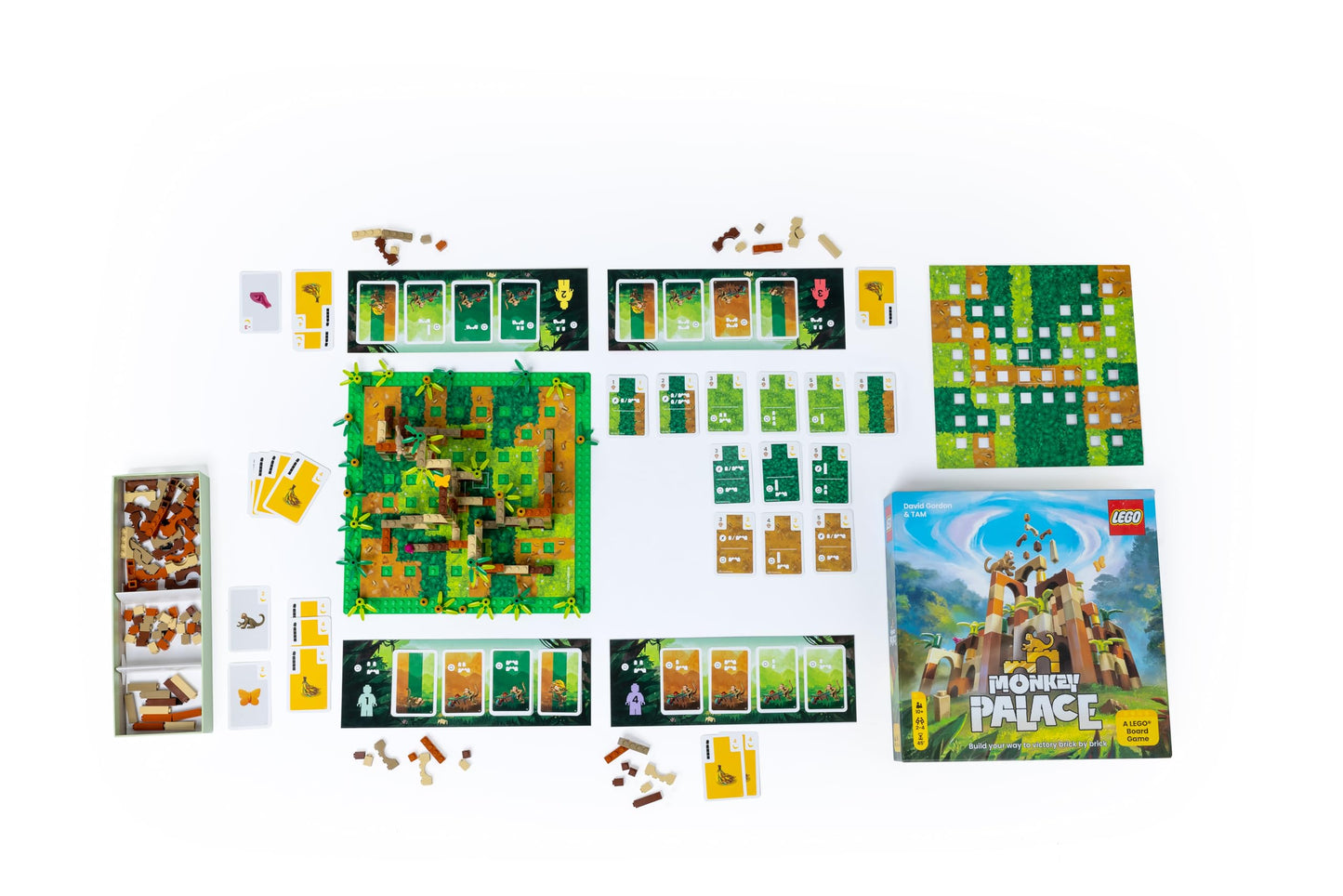 Monkey Palace (Bilingual French/English) - Board Games - Strategy/Building - Games for Family - Ages 10+ - 2 to 4 Players - 30 to 45 Minute Playtime - Made by Asmodee