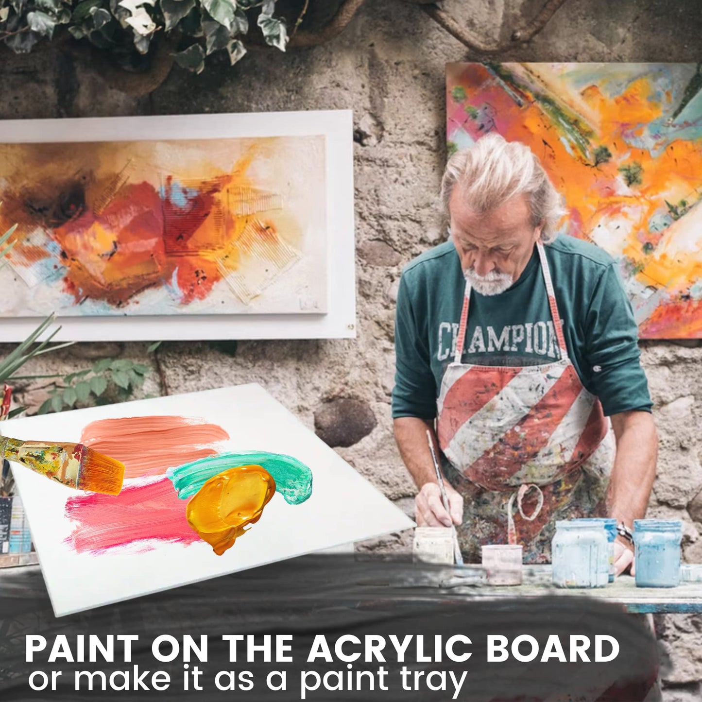 CALPALMY (2 Pack) 1/4" Thick Clear Acrylic Sheets - 18 x 24 Pre-Cut Plexiglass Sheets for Craft Projects, Signs, Display Cases, Sneeze Guard and More - Cut with Engraver, Power Saw or Hand Tools