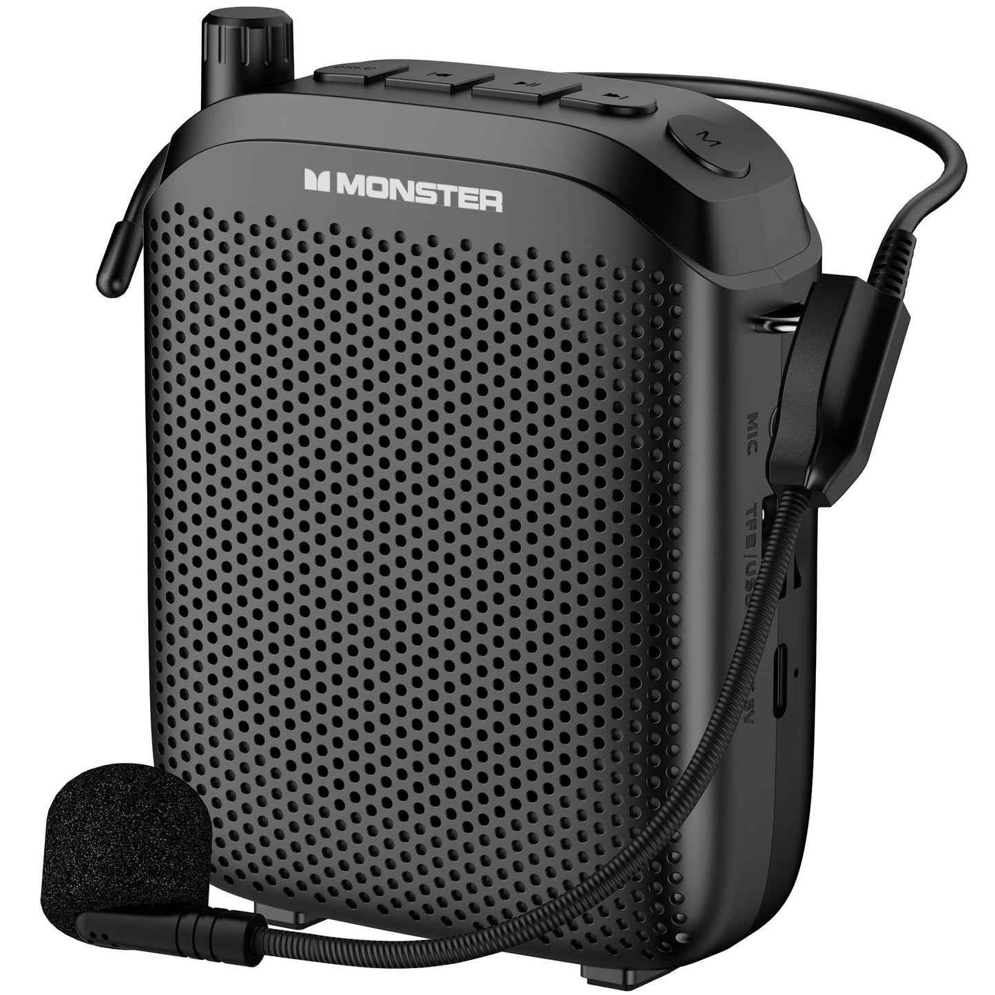 Monster Phonic 20 Voice Amplifier, 15W Portable Voice Amplifier for Teachers, Bluetooth PA Speaker with Wired Microphone, Portable Speaker with Microphone for Classroom, Teaching, Speaking