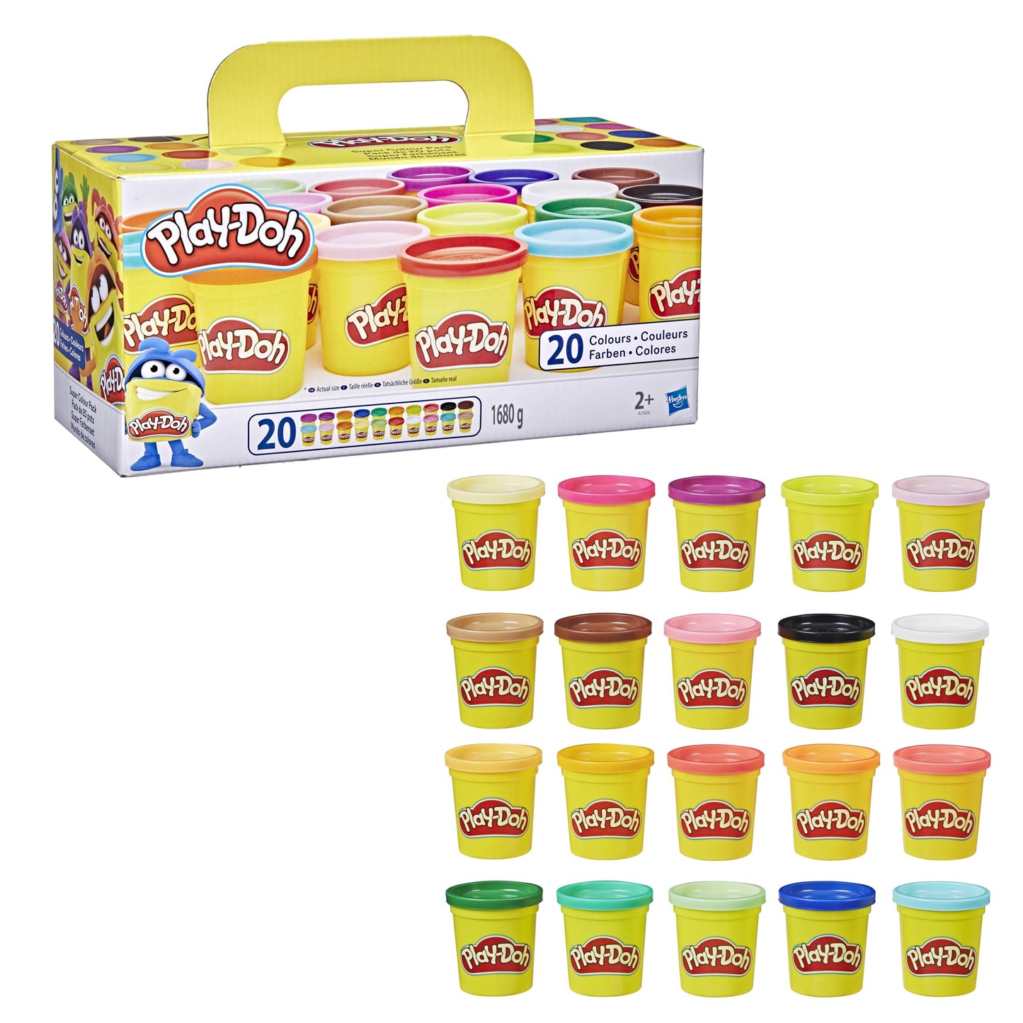 Hasbro A7924AS5 Play-Doh Super Color Pack of 20 Cans