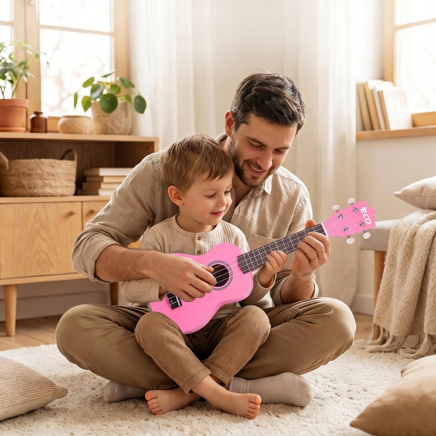 Soprano Ukulele Beginner Kit 21 Inch Ukelele w/Free Online Lesson Case Strap Tuner Strings Picks, Fast to Learn