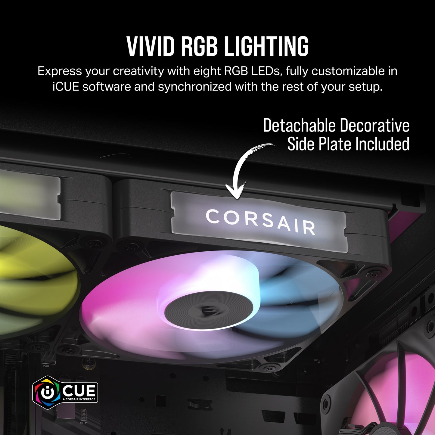 CORSAIR iCUE Link RX120 RGB 120mm PWM Fan - Magnetic Dome Bearing - Single Fan - Black