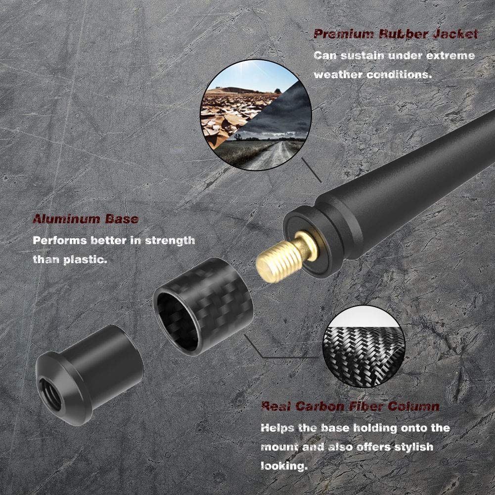Rydonair Short Antenna Compatible with Ford F150 2009-2026 | 7 inches Rubber Antenna Replacement | Designed for Optimized FM/AM Reception