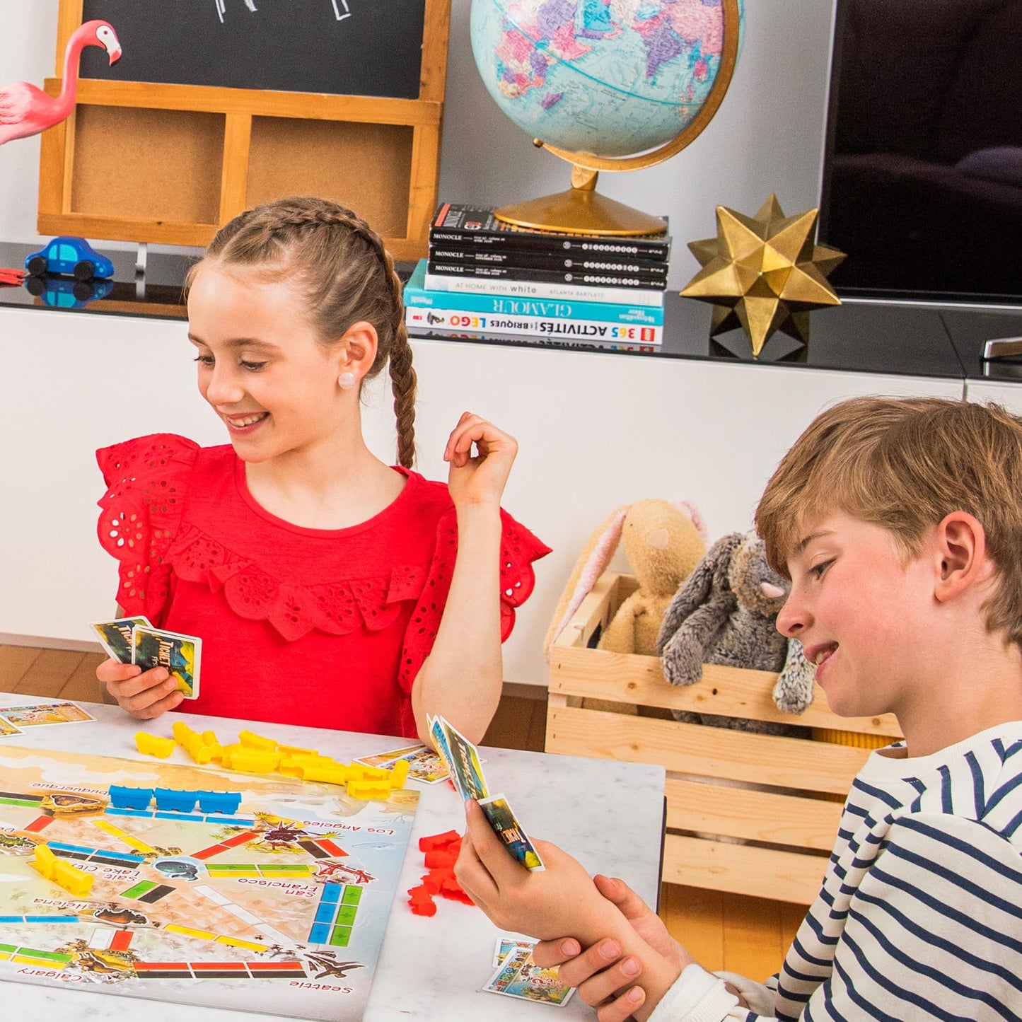 Ticket to Ride - First Journey (English) - Board Games - Strategy/Family - Games for Kids and Family - Ages 6+ - 2 to 4 Players - 15 to 30 Minute Playtime - Made by Asmodee