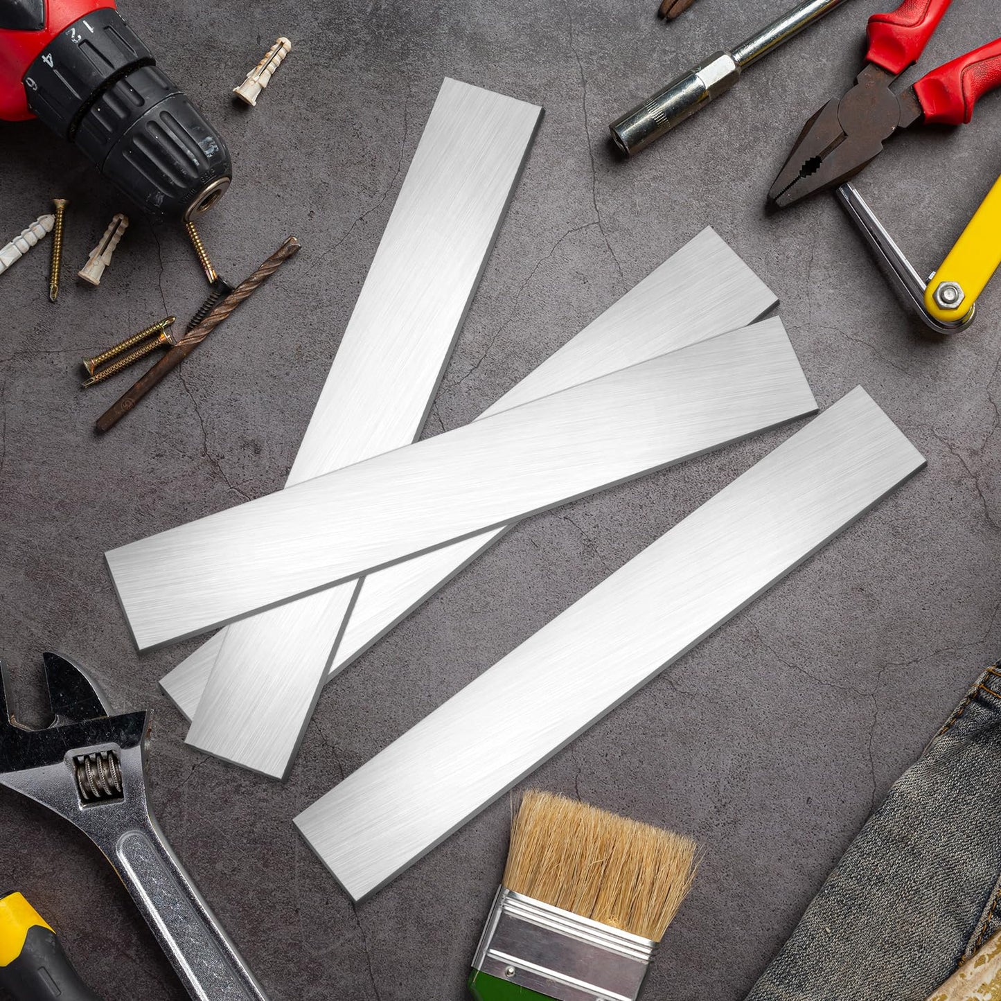 5 Pack 1095 Steel Flat Stock Bar,12” x 2” x 1/8” Perfect Knife Making Steel Barstock for Hobbyist and Professional Use,High Carbon Steel with Strict Quality Standards for DIY Knife Making