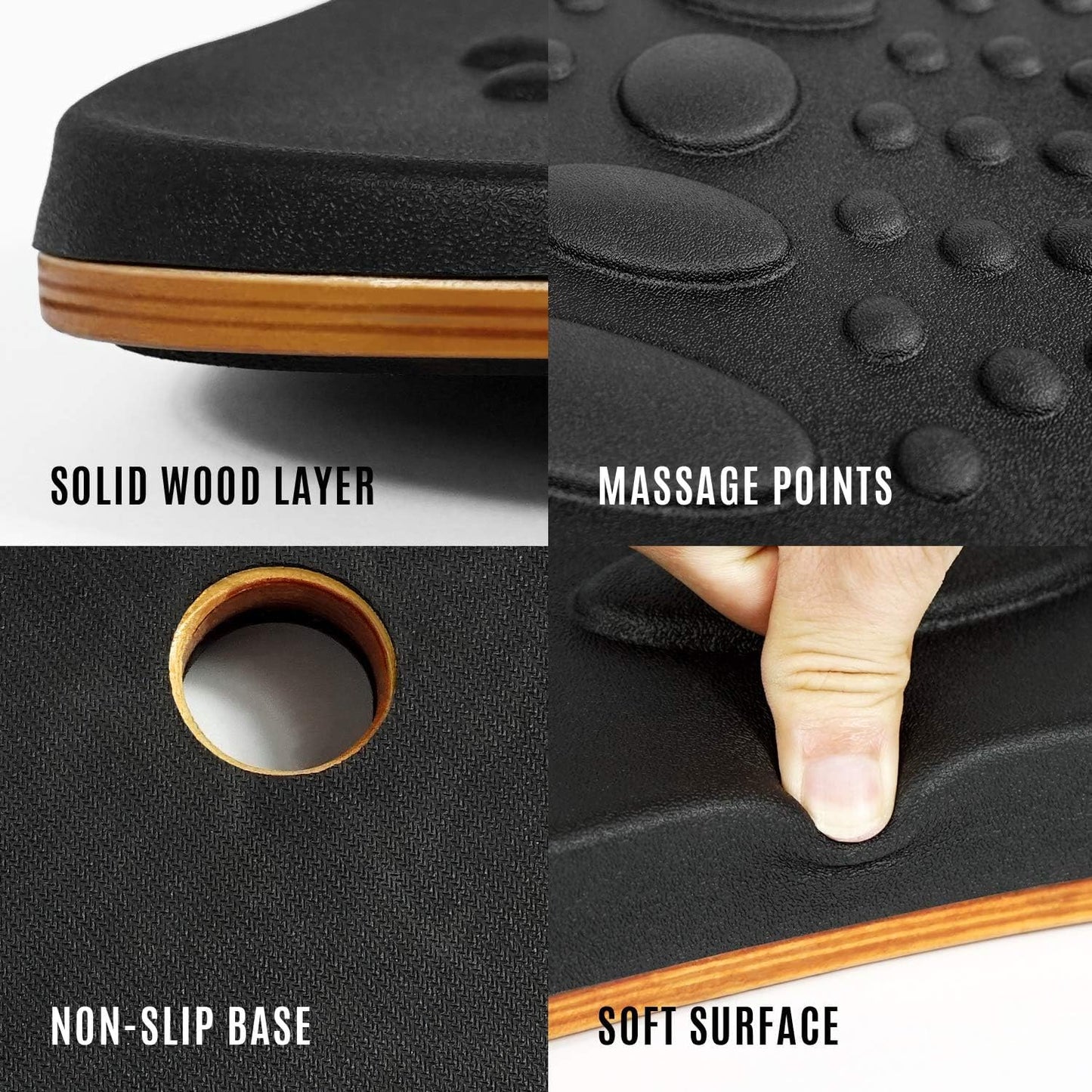 Yes4All Wobble Balance Board for Standing Desk/Foam Pad - Standing Desk Mats, Rocker Board, Office Accessories, Wobble Board for Standing Desk